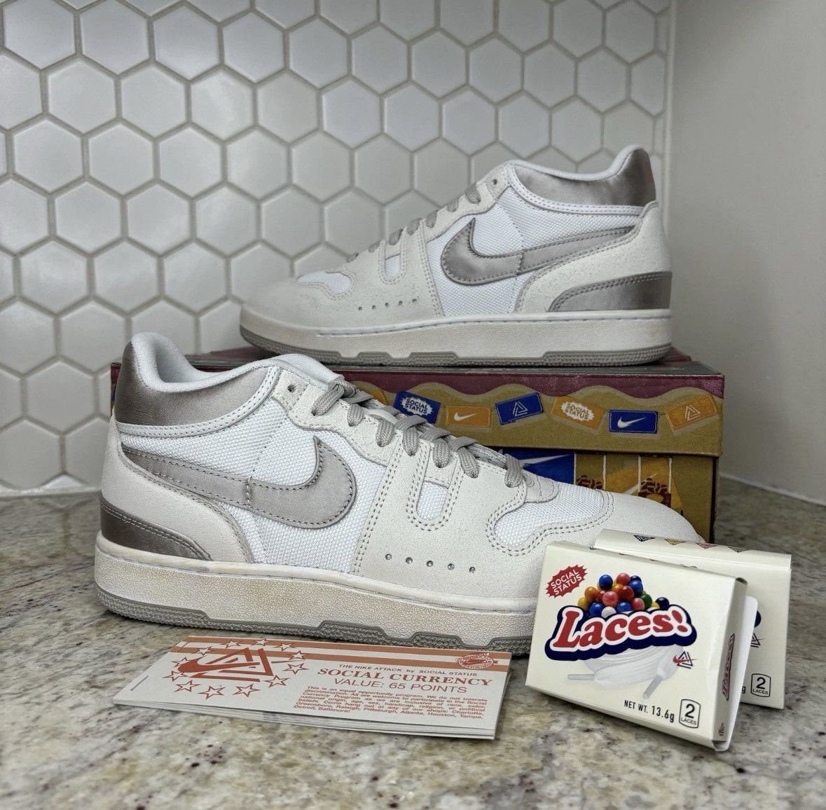 Nike × Social Status size 11-Nike x Social Status Silver Linings NEW Size US 11 / EU 44 - 1 Thumbnail