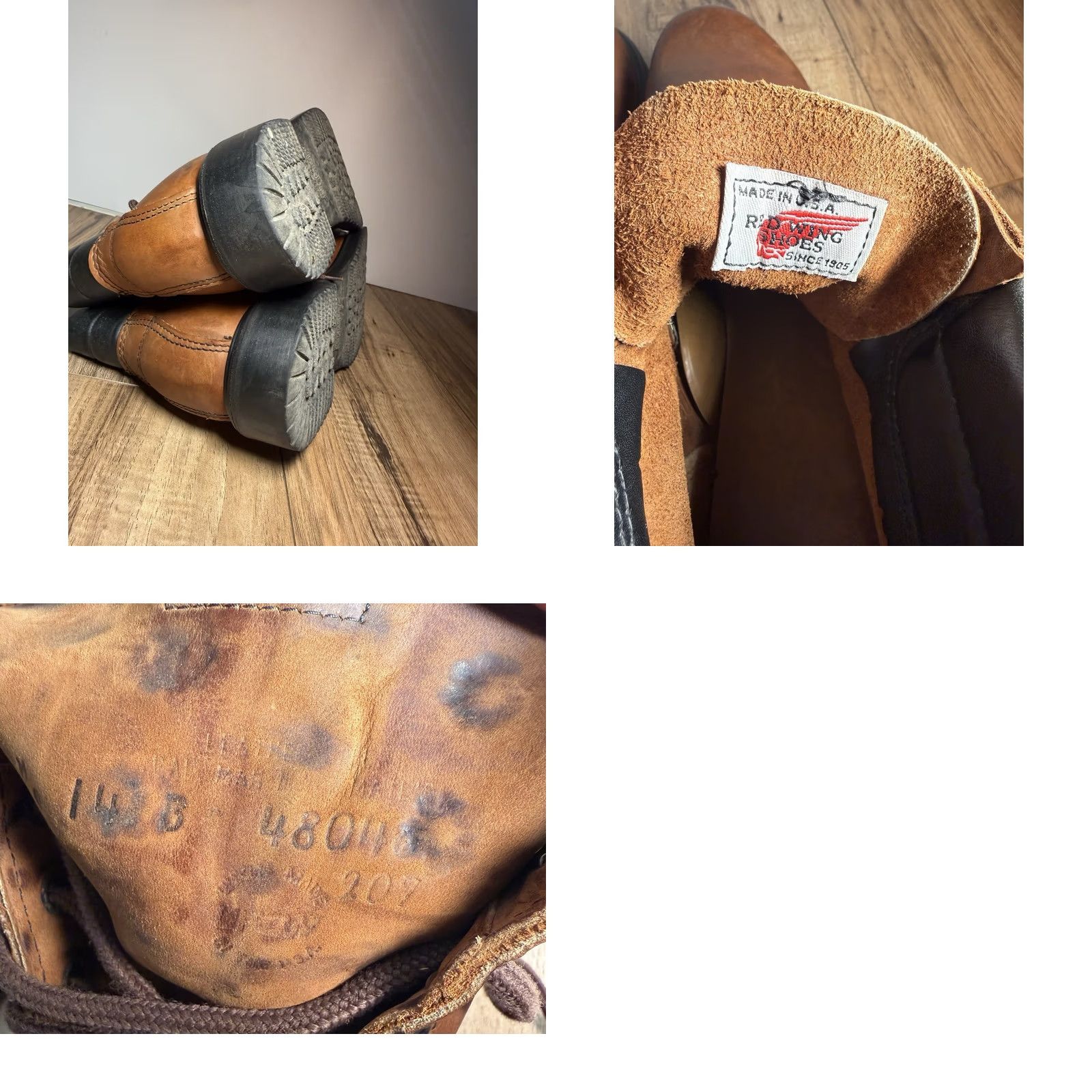 Red Wing VINTAGE Red Wing Shoes Work Boots 207 Brown Leather Lace Up Sz 14 B MADE USA Mens Boots Size US 14 / EU 47 - 9 Thumbnail