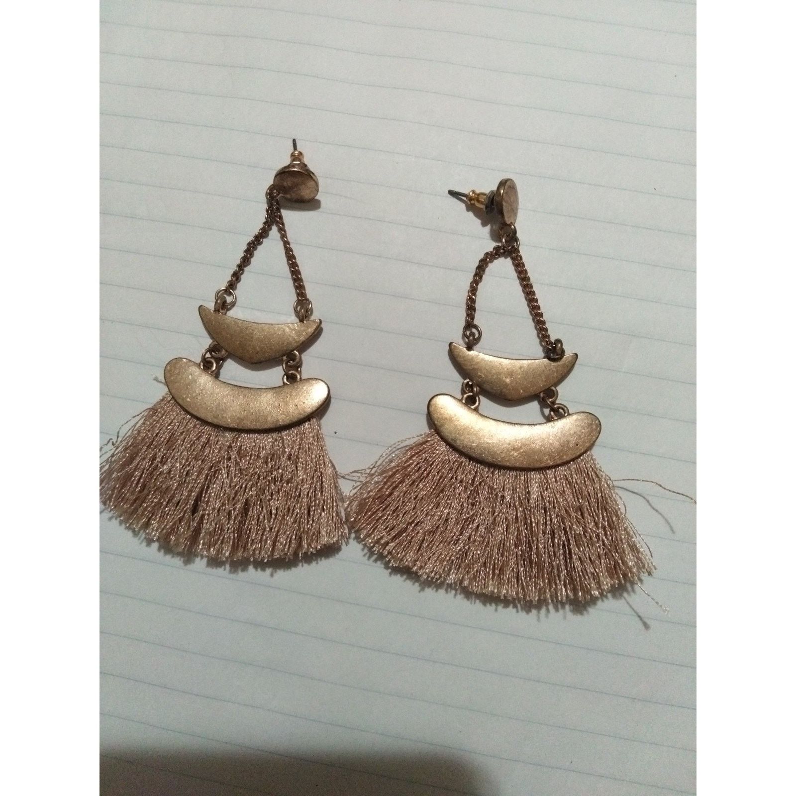 Other Bronze Tassle Earrings Size ONE SIZE - 1 Thumbnail