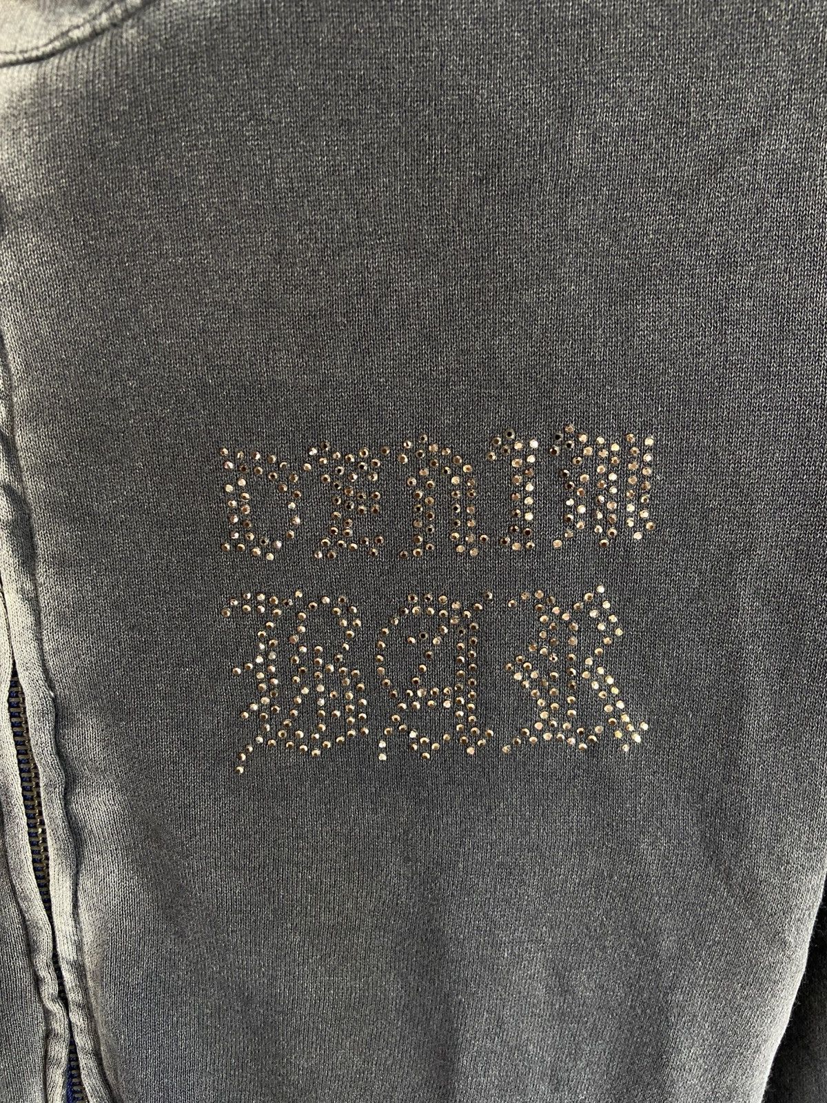 Le Grande Bleu (L.G.B.) Denim Bar By Bebe Hoodie Faded Style🥶 Size US L / EU 52-54 / 3 - 8 Thumbnail