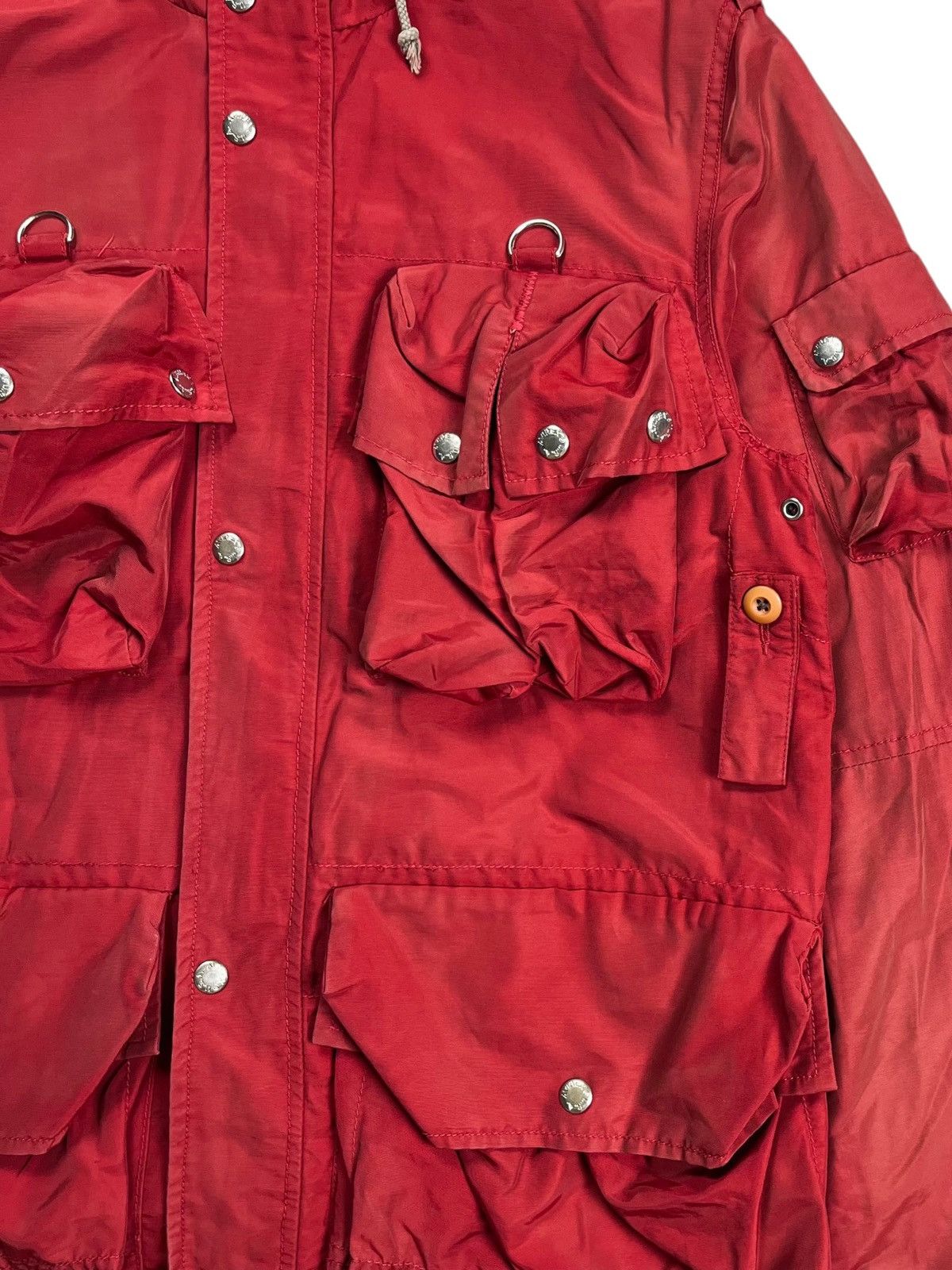 Avirex 1990s Avirex - Fishnet Masked Red Cargo Jacket Size US M / EU 48-50 / 2 - 10 Thumbnail