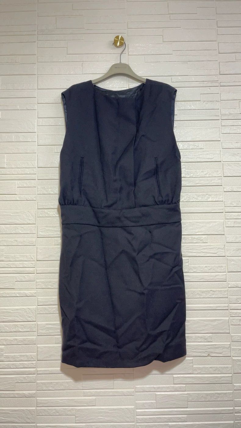 Dries Van Noten DRIES VAN NOTEN size:38 Navy blue wool sleeveless dress Size S / US 4 / IT 40 - 1 Thumbnail