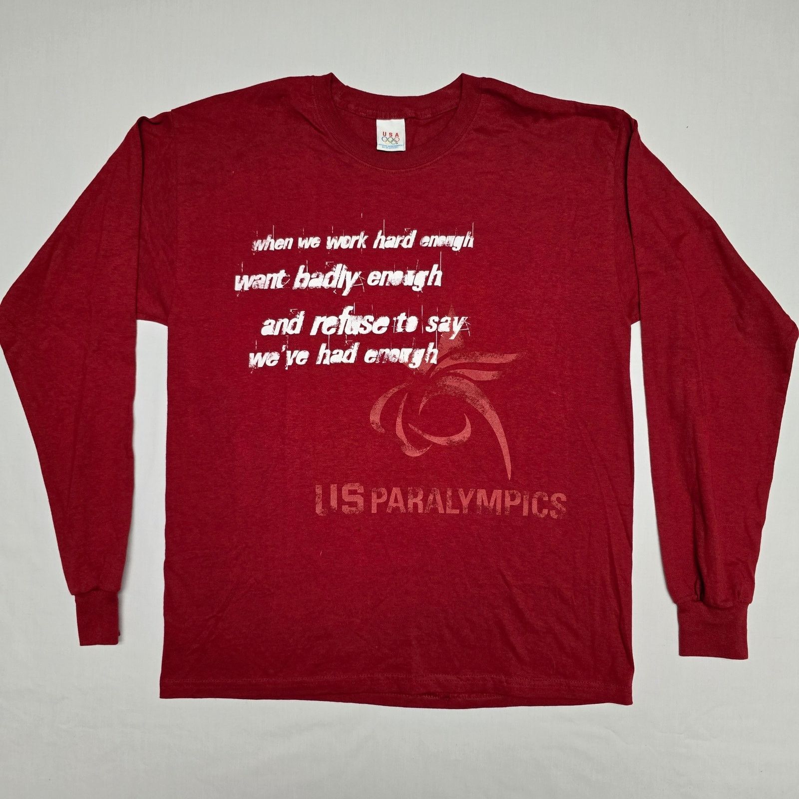 Vintage Paralympics Long Sleeve Shirt Mens Large Olympics Tee Size US L / EU 52-54 / 3 - 2 Thumbnail