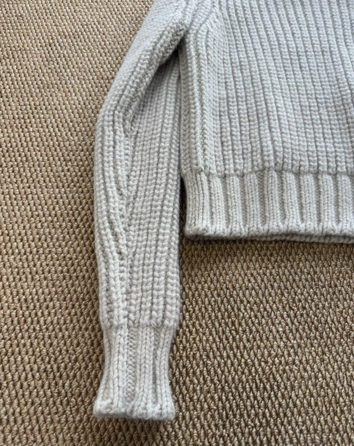 Jil Sander JIL SANDER Light Grey Ribbed Turtleneck Sweater K23 Size XS / US 0-2 / IT 36-38 - 3 Thumbnail