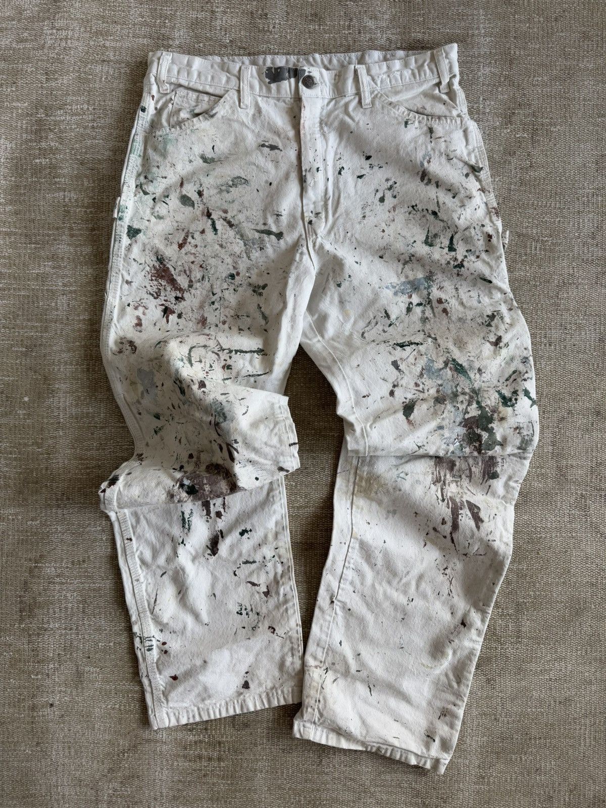 Dickies Whit paint splatter Dickies workwear carpenter pants 34 x 34 Size US 34 / EU 50 - 7 Thumbnail