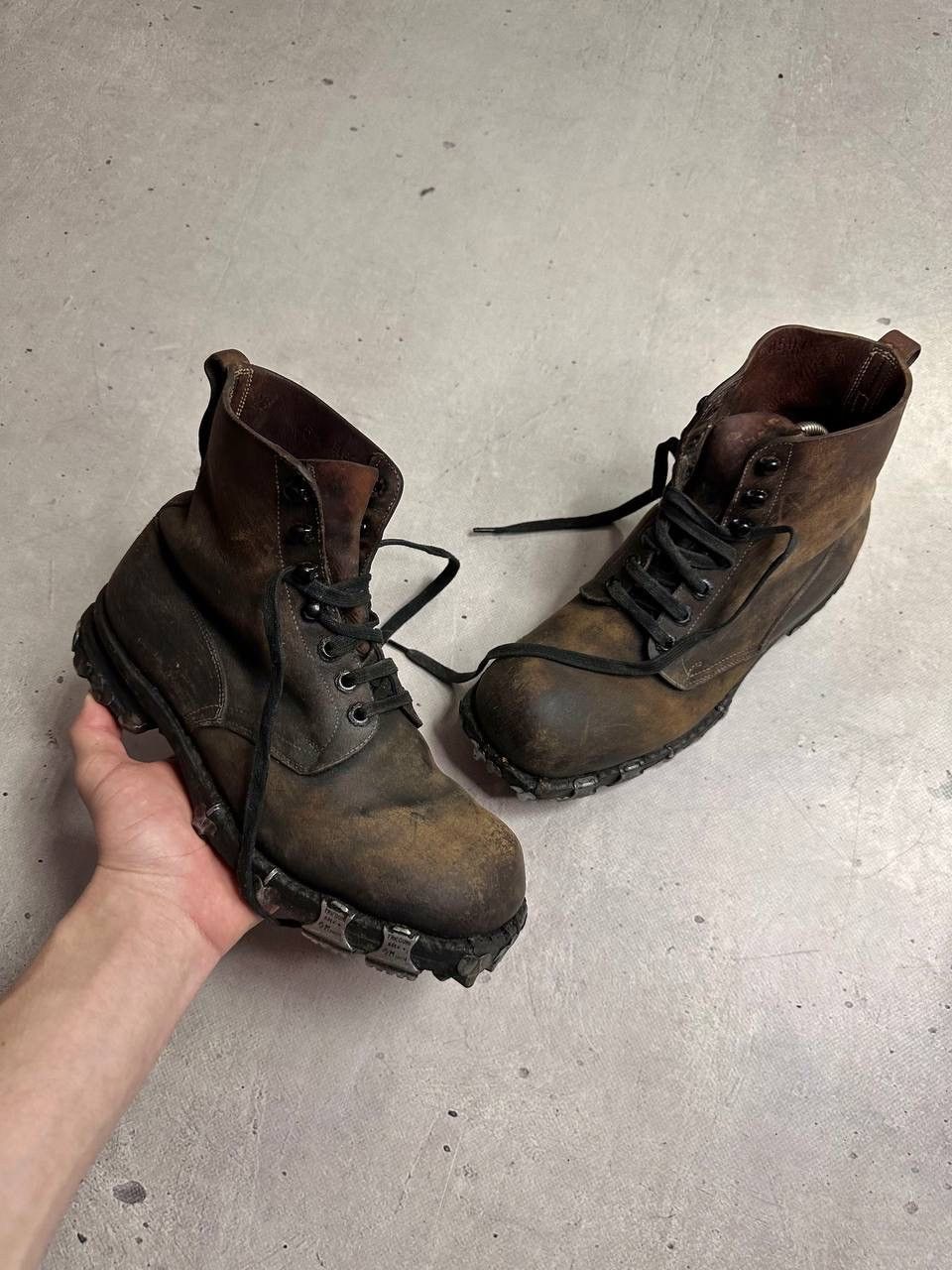 Other Vintage Swiss Army Hobnail WW2 Mountaineering Boots Tricouni Size US 8 / EU 41 - 2 Thumbnail