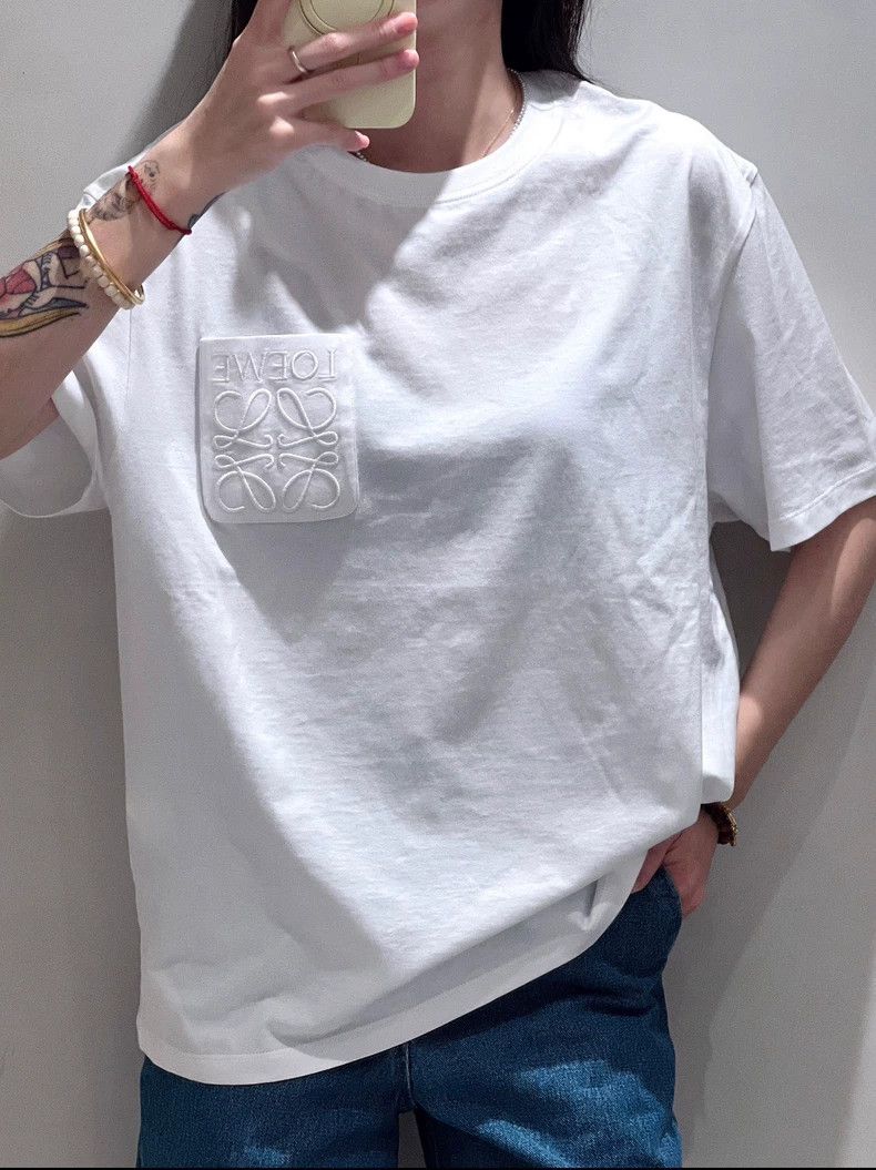 Loewe LOEWE Pocket embroidered Logo short sleeves Size US S / EU 44-46 / 1 - 6 Thumbnail