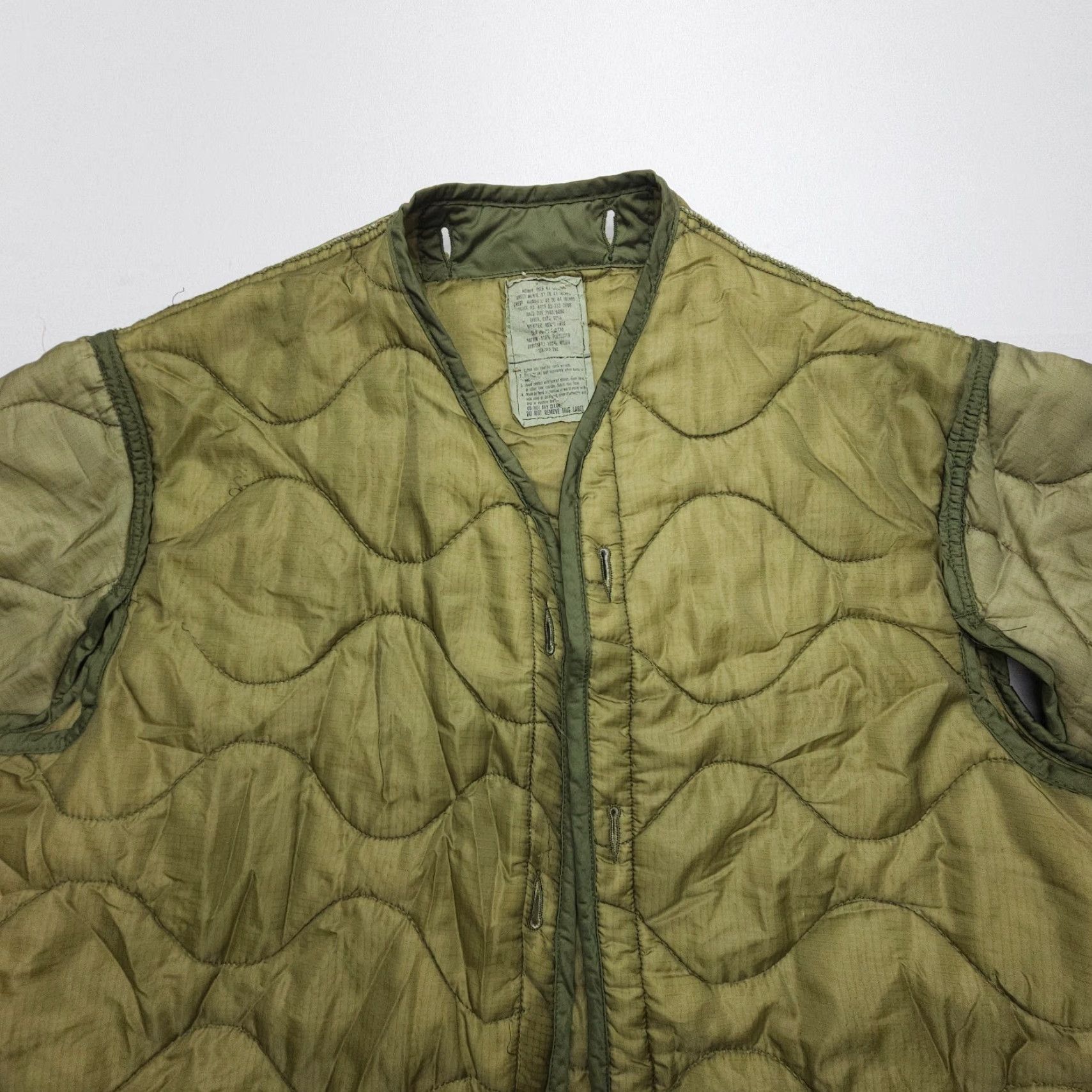 Vintage Military Liner Cold Weather Coat Quilted Puffer Jacket Mens Medium Green Size US M / EU 48-50 / 2 - 3 Thumbnail