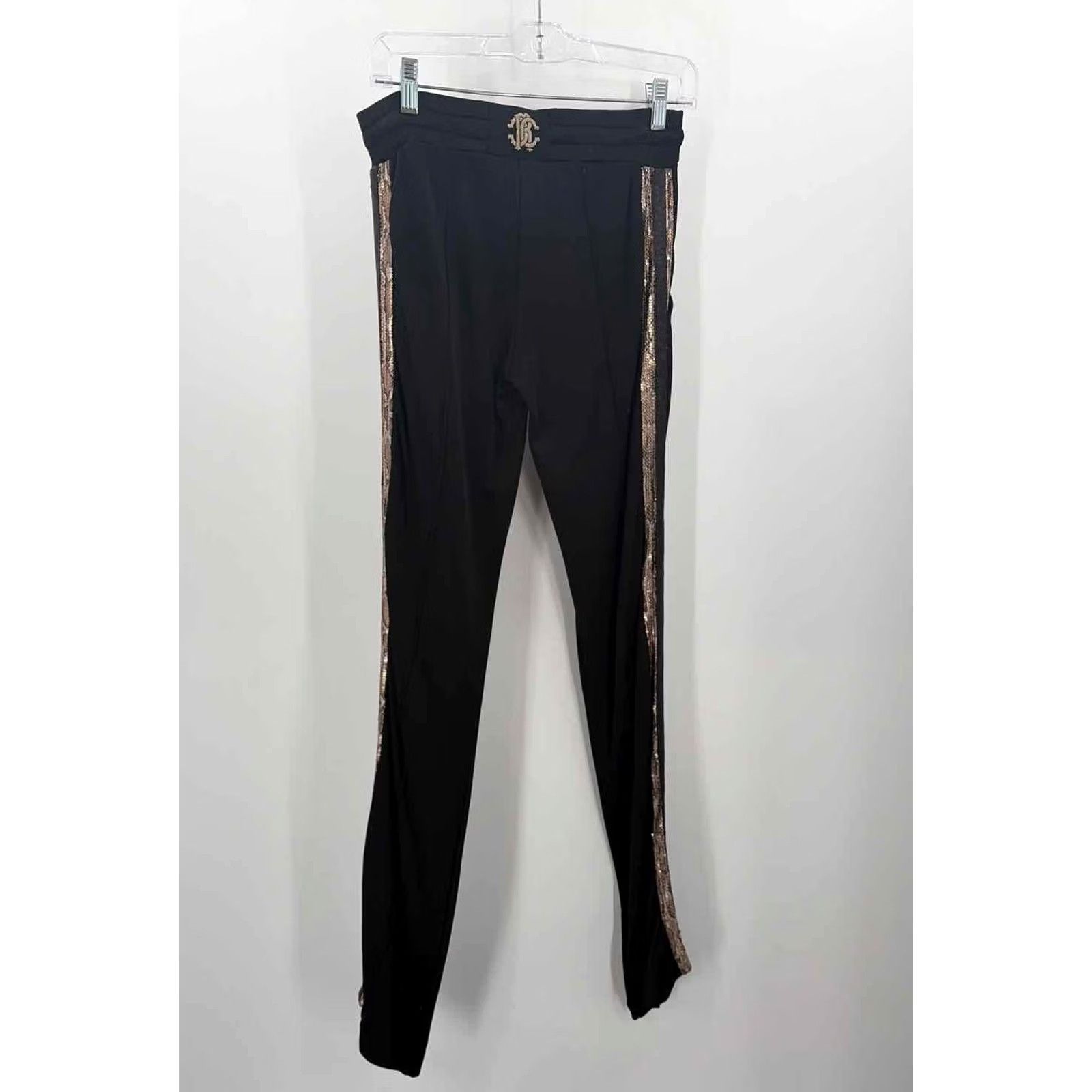 Roberto Cavalli Pre-Owned Roberto Cavalli Black Size 40 Athletic Pants Size 27" / US 4 / IT 40 - 2 Thumbnail