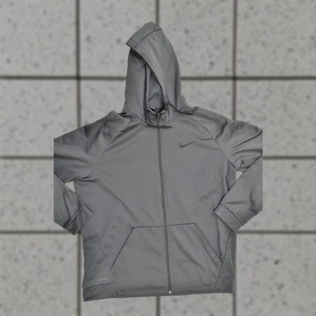 Nike Nike Dri-Fit Men Full Zip Hoodie Jacket Gray 2XL Bomber Spin? (No spin) Size US XXL / EU 58 / 5 - 1 Thumbnail