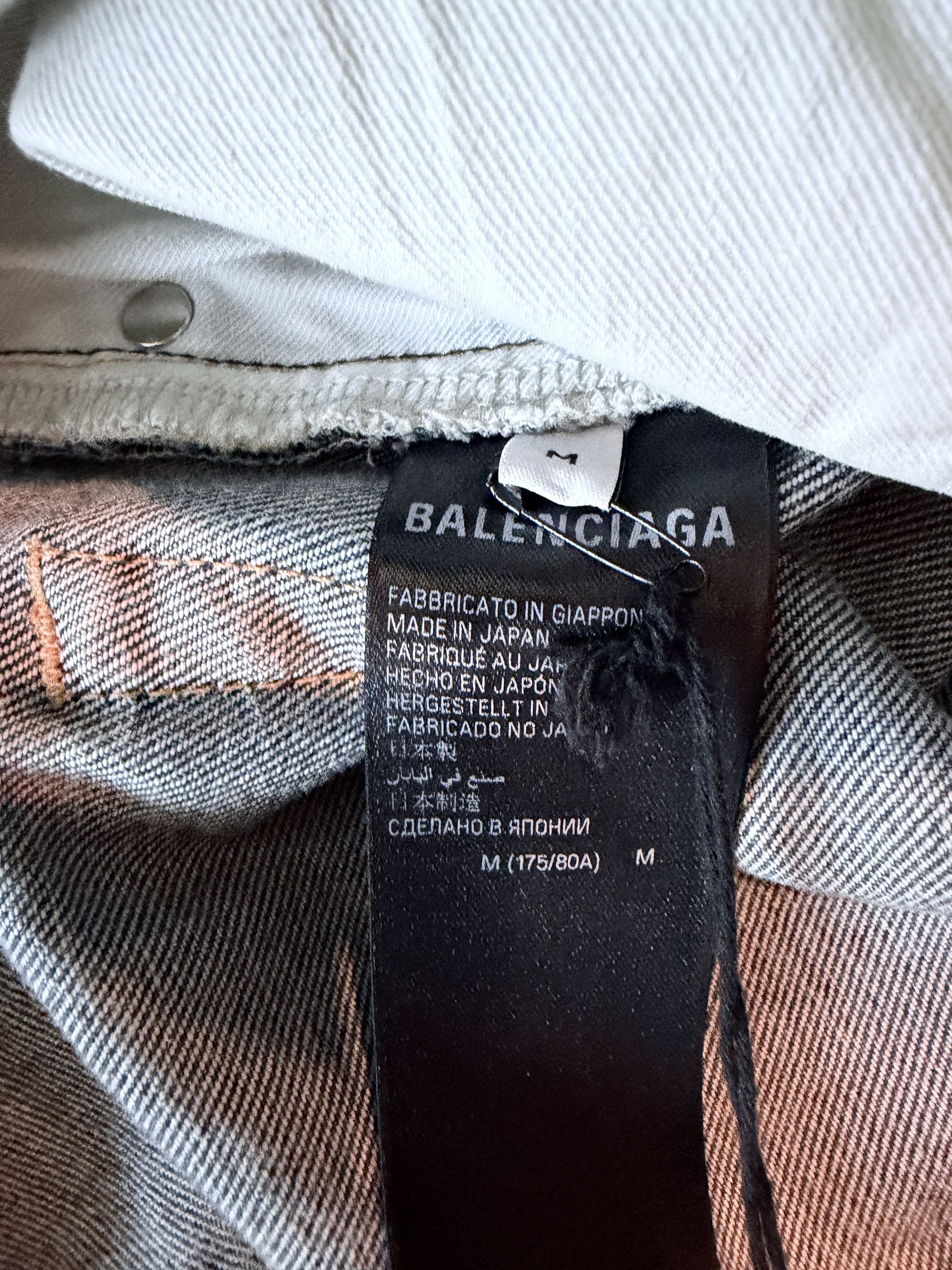 Balenciaga Reflective 3M Woven Made in Japan Baggy Denim Jeans Size US 34 / EU 50 - 10 Thumbnail