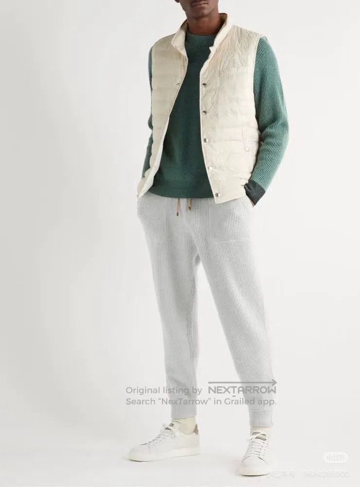 Brunello Cucinelli size M English Ribbed Cashmere Jogger Pa
