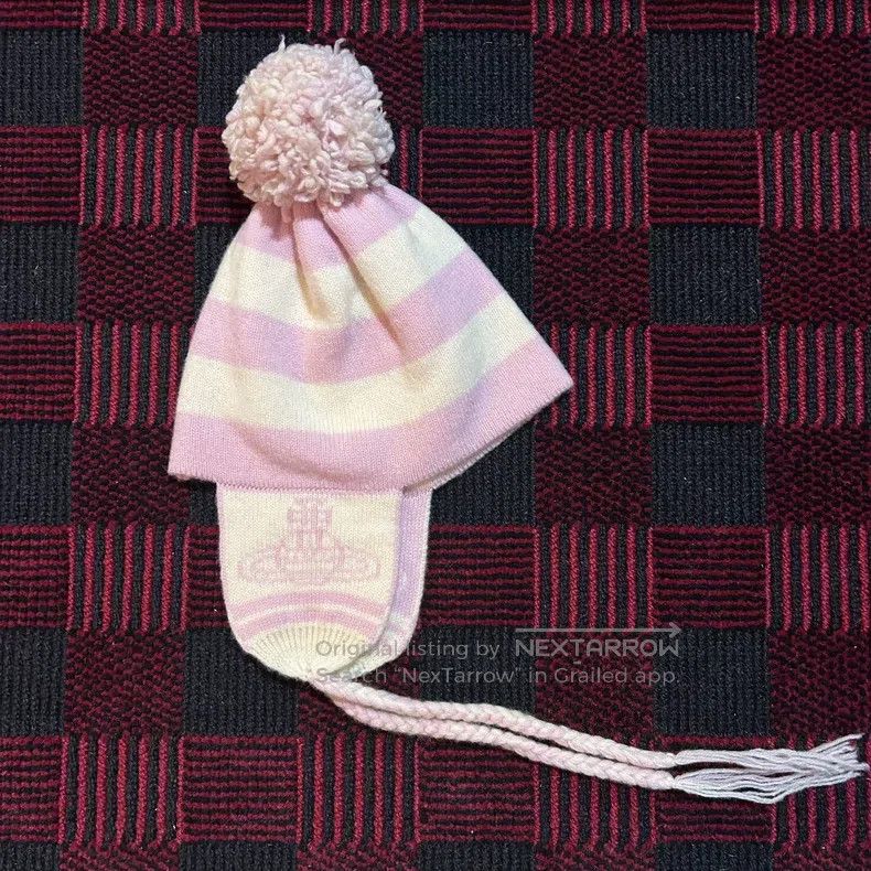 Vivienne Westwood Vivienne Westwood Pink Striped Ear Flap Hat Size ONE SIZE - 2 Thumbnail