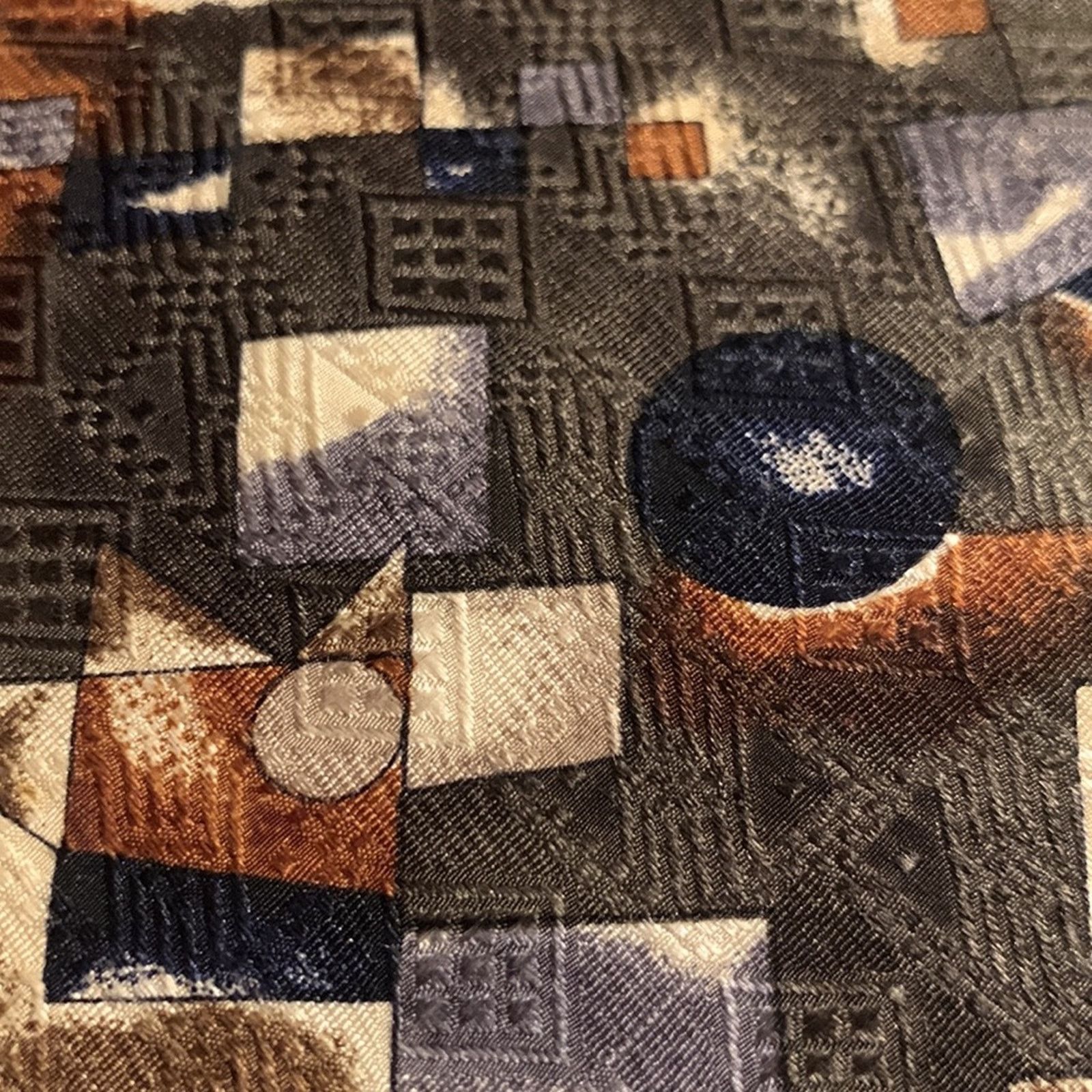 Vintage Paul Klee Designers in Motion Abstract Cubist silk necktie Size ONE SIZE - 10 Thumbnail