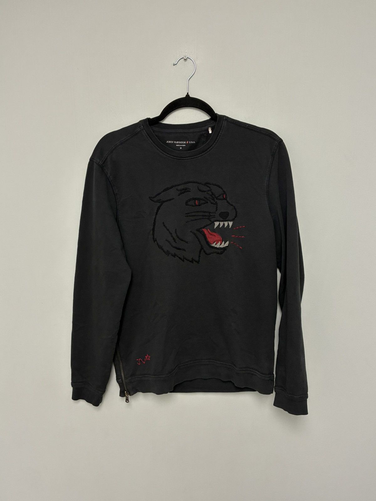 John Varvatos Varvatos Tiger Long Sleeve Tee Medium Size US M / EU 48-50 / 2 - 2 Thumbnail