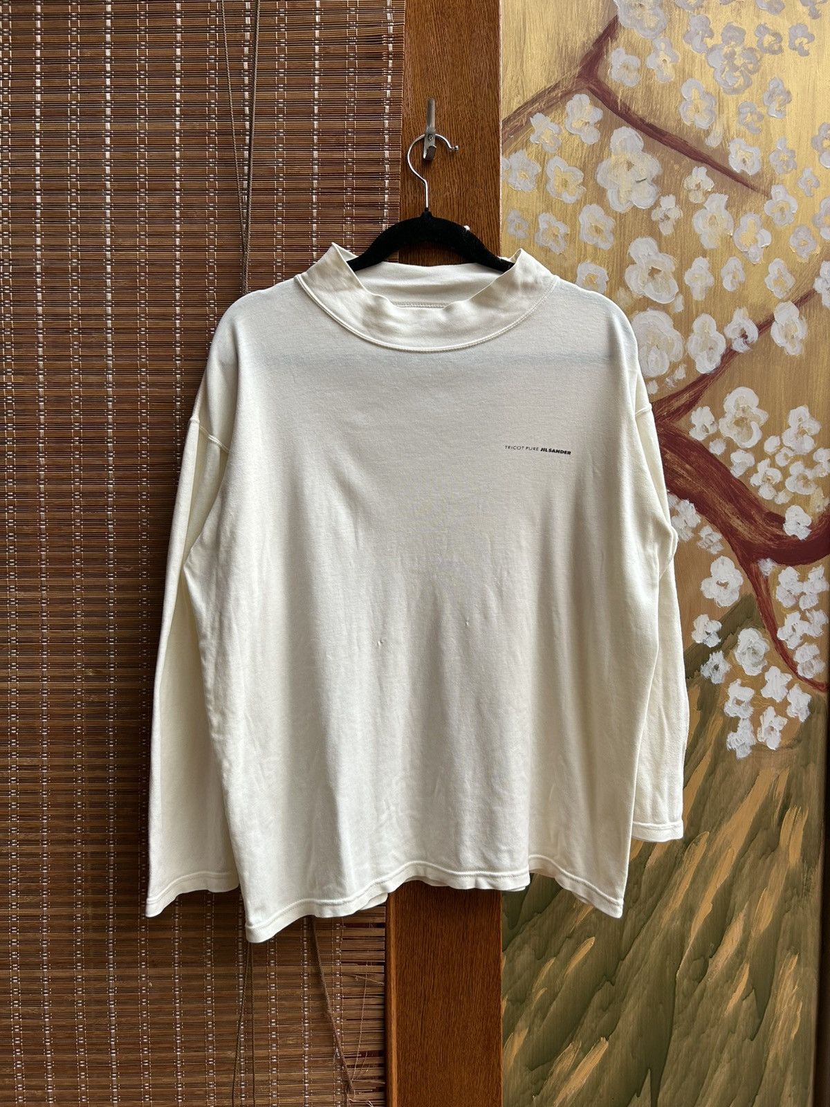 Jil Sander 90s Pure Tricot Pure Jil Sander Long Sleeve Mock Neck Tee Size L / US 10 / IT 46 - 1 Thumbnail