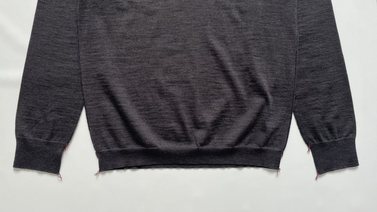 Maison Margiela A/W 23 Gray Wool Inside Out Seam Sweater Size US M / EU 48-50 / 2 - 9 Thumbnail