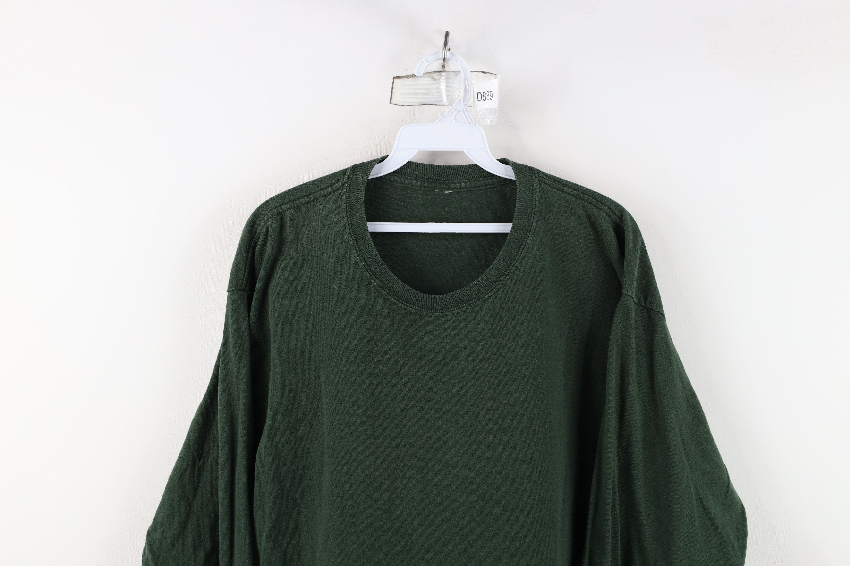 Vintage Vintage 90s Streetwear Cotton Long Sleeve T-Shirt Green Size US L / EU 52-54 / 3 - 2 Thumbnail