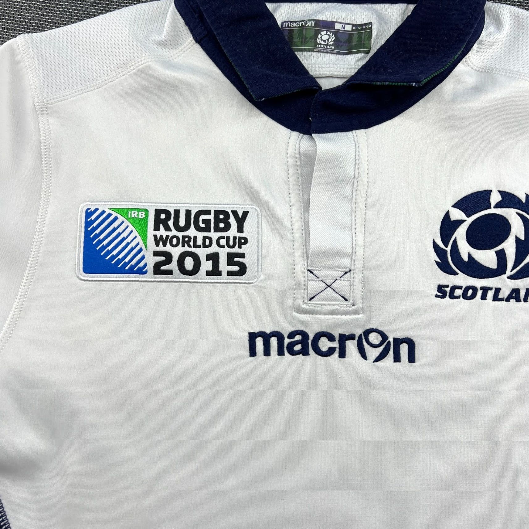 Macron SCOTLAND Rugby World Cup 2015 Away Jersey Shirt Medium Macron White Size US M / EU 48-50 / 2 - 5 Thumbnail