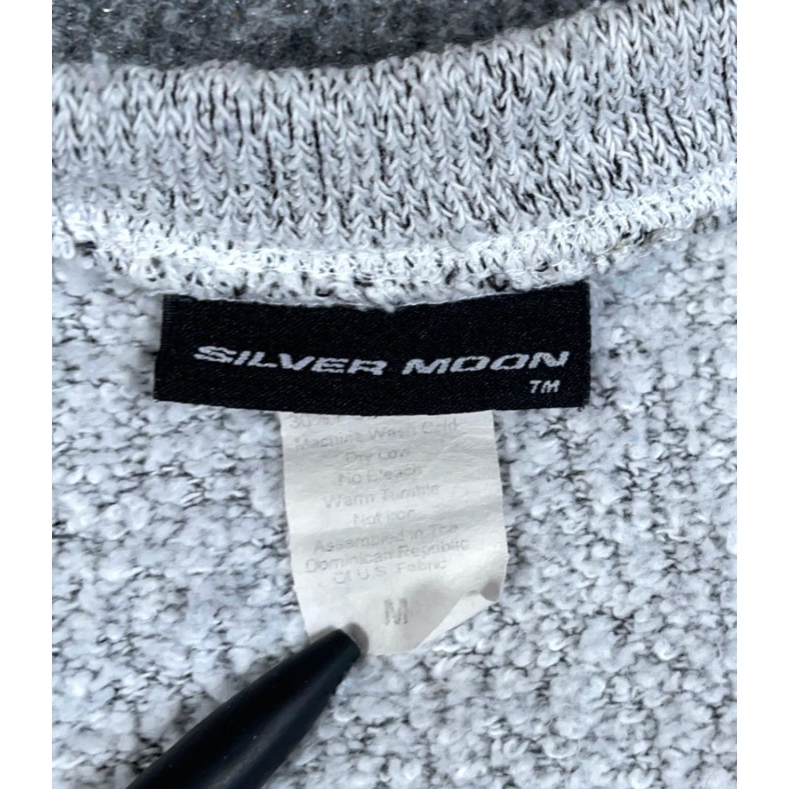 Vintage VINTAGE 90s Mackinaw City Fleece Sweatshirt Adult Medium Gray Eagle Flag Embroidery Size US M / EU 48-50 / 2 - 3 Thumbnail