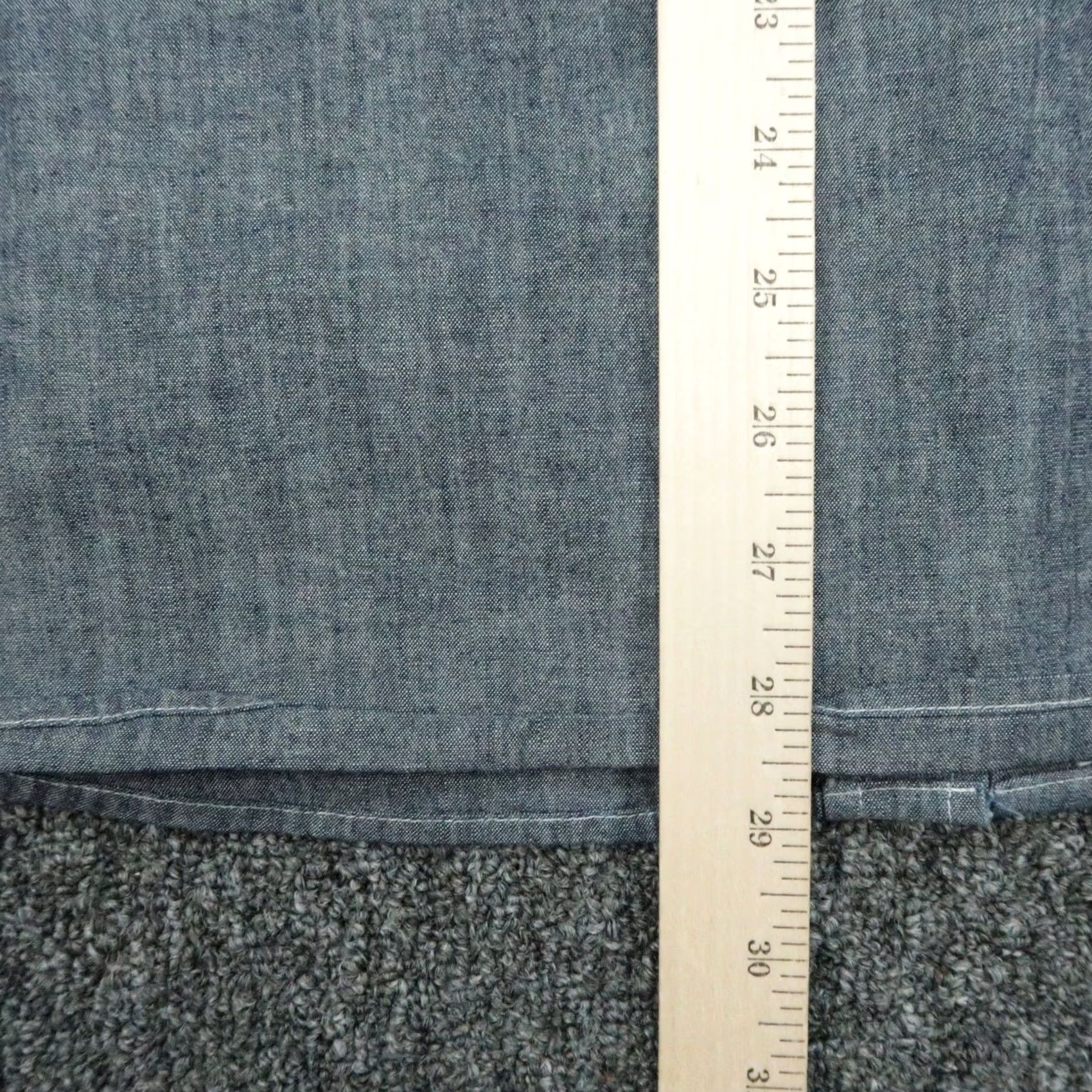 Gustin Gustin Shirt Mens XL Blue Long Sleeve Chambray Button Down Workwear Size US XL / EU 56 / 4 - 7 Thumbnail