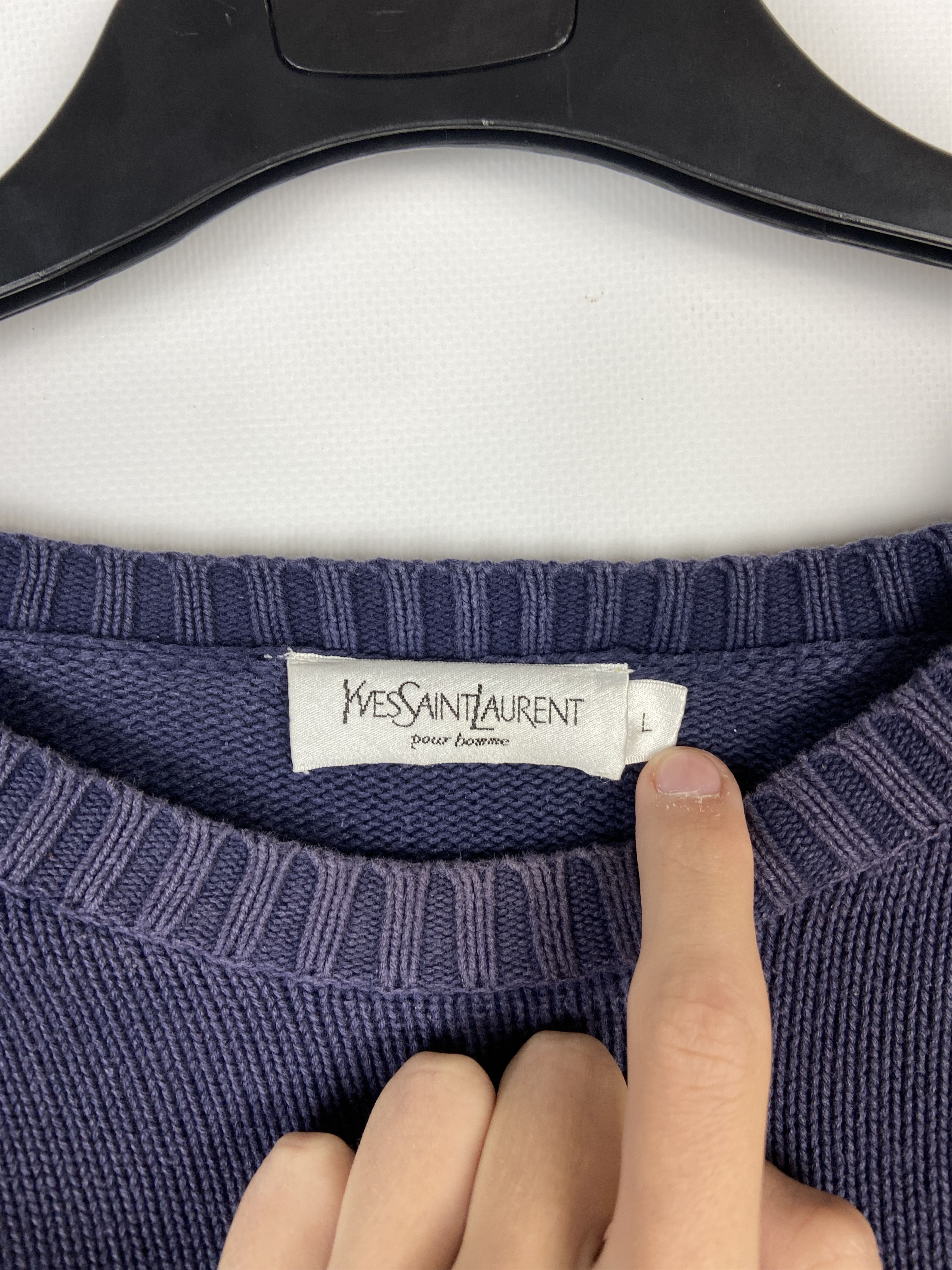 Vintage Vintage Yves Saint Laurent Knitted Sweater Size US L / EU 52-54 / 3 - 5 Thumbnail