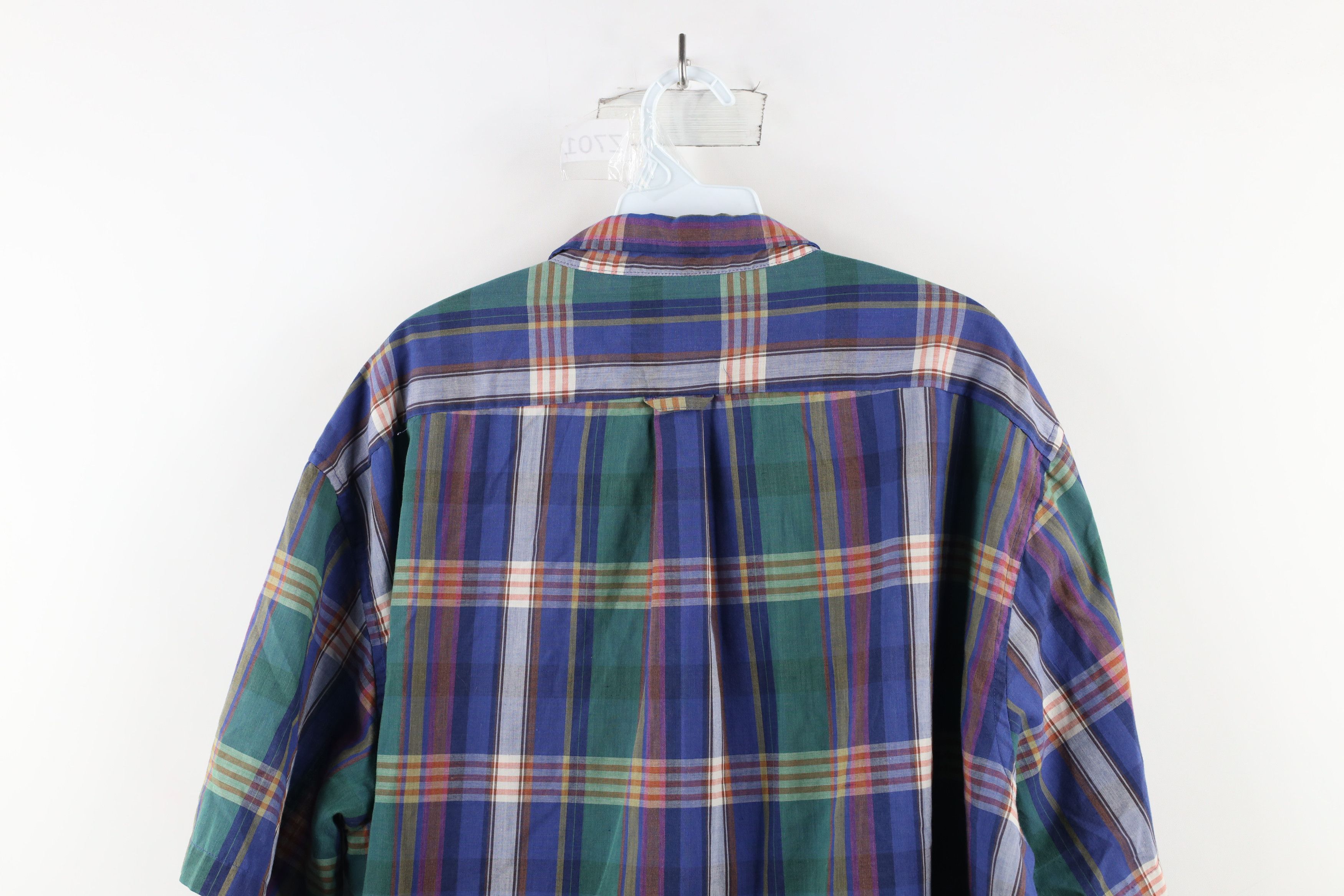 Vintage Vintage 90s Streetwear Plaid Button Down Shirt Rainbow Size US XXL / EU 58 / 5 - 11 Thumbnail