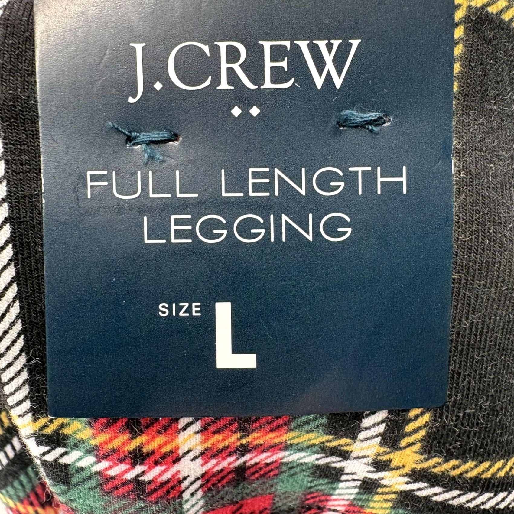 J.Crew J.CREW Womens Large Leggings Multicolor Plaid Holiday Christmas Ankle High Rise Size 36" / US 14 / IT 50 - 7 Thumbnail
