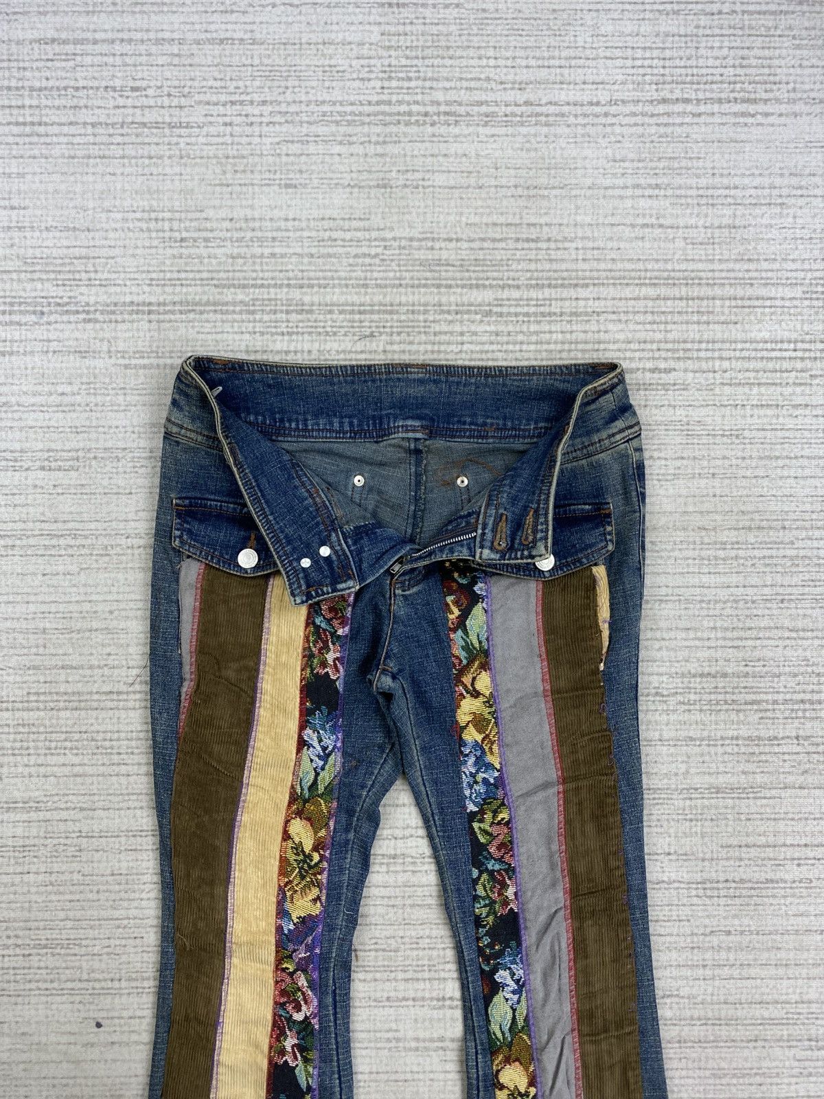 Japanese Brand Vintage Flared Joky Gal Custom Patchwork Denim Jeans Size US 28 / EU 44 - 10 Thumbnail