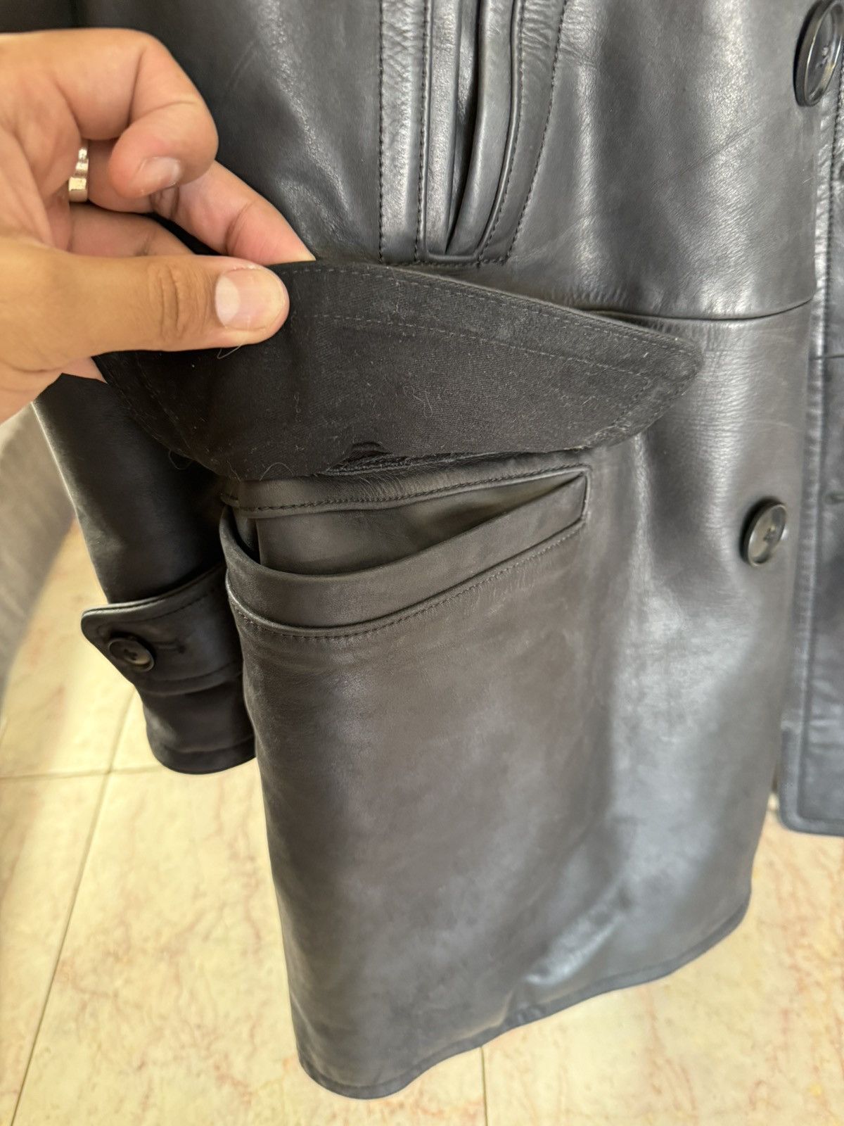 Banana Republic Banana Republic Shawl Collar cowhide leather Jacket Black S Size US S / EU 44-46 / 1 - 10 Thumbnail
