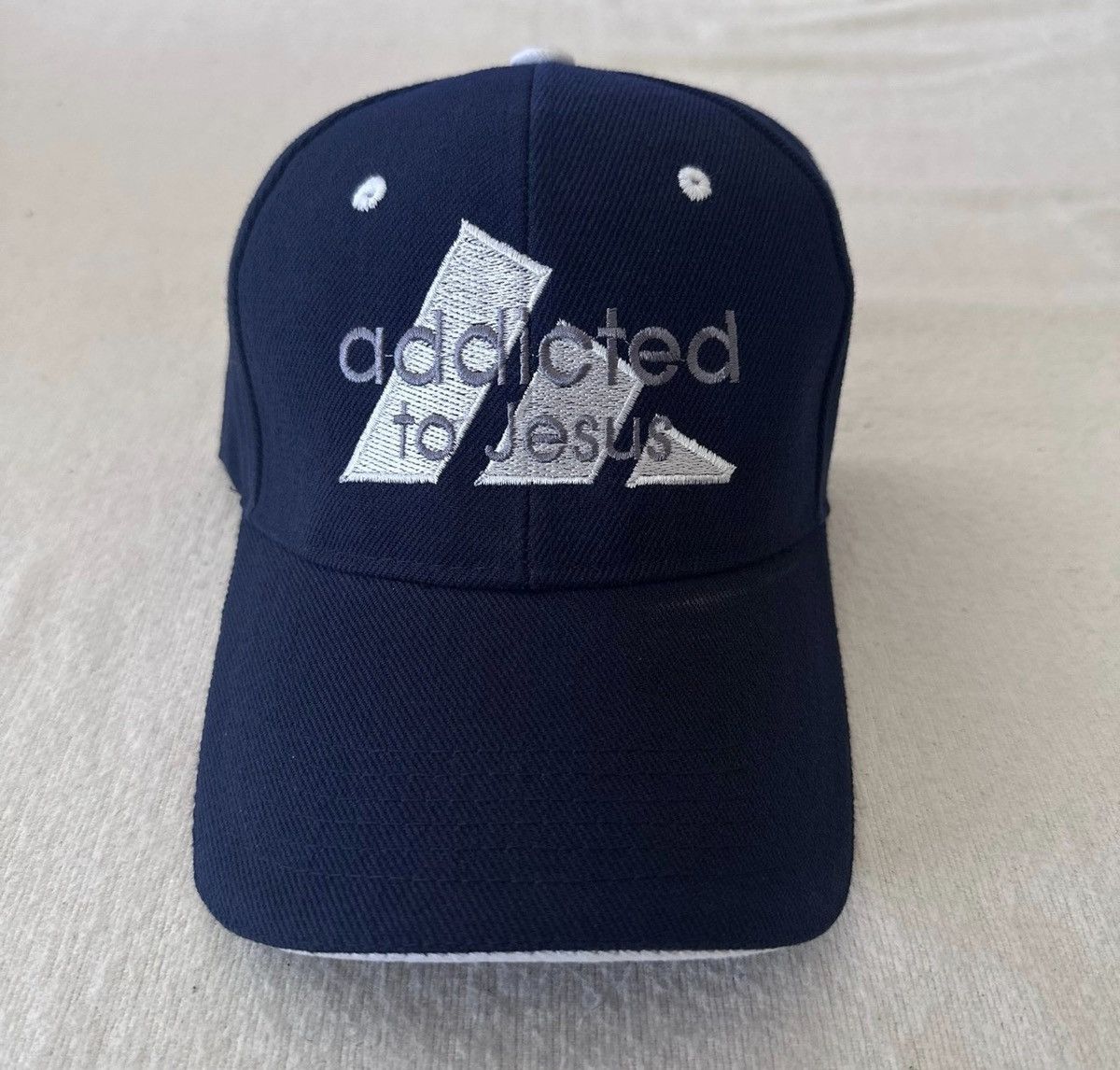 Other Vintage Addicted to Jesus Velcro Adjustable Hat Size ONE SIZE - 1 Thumbnail