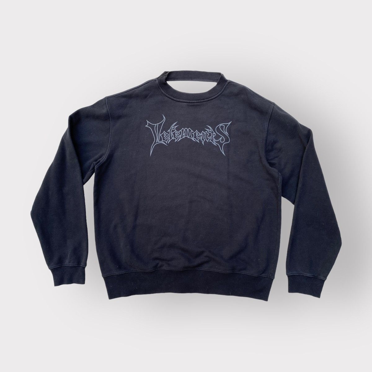 Image of Vetements Ss16 Champion Crewneck Sweater in Black, Men's (Size XS)