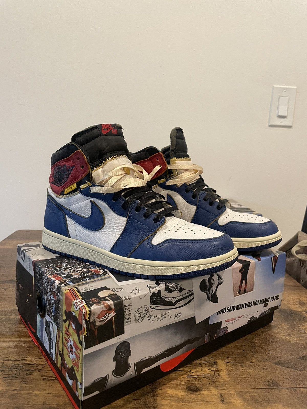Union x air jordan 1 storm blue sales