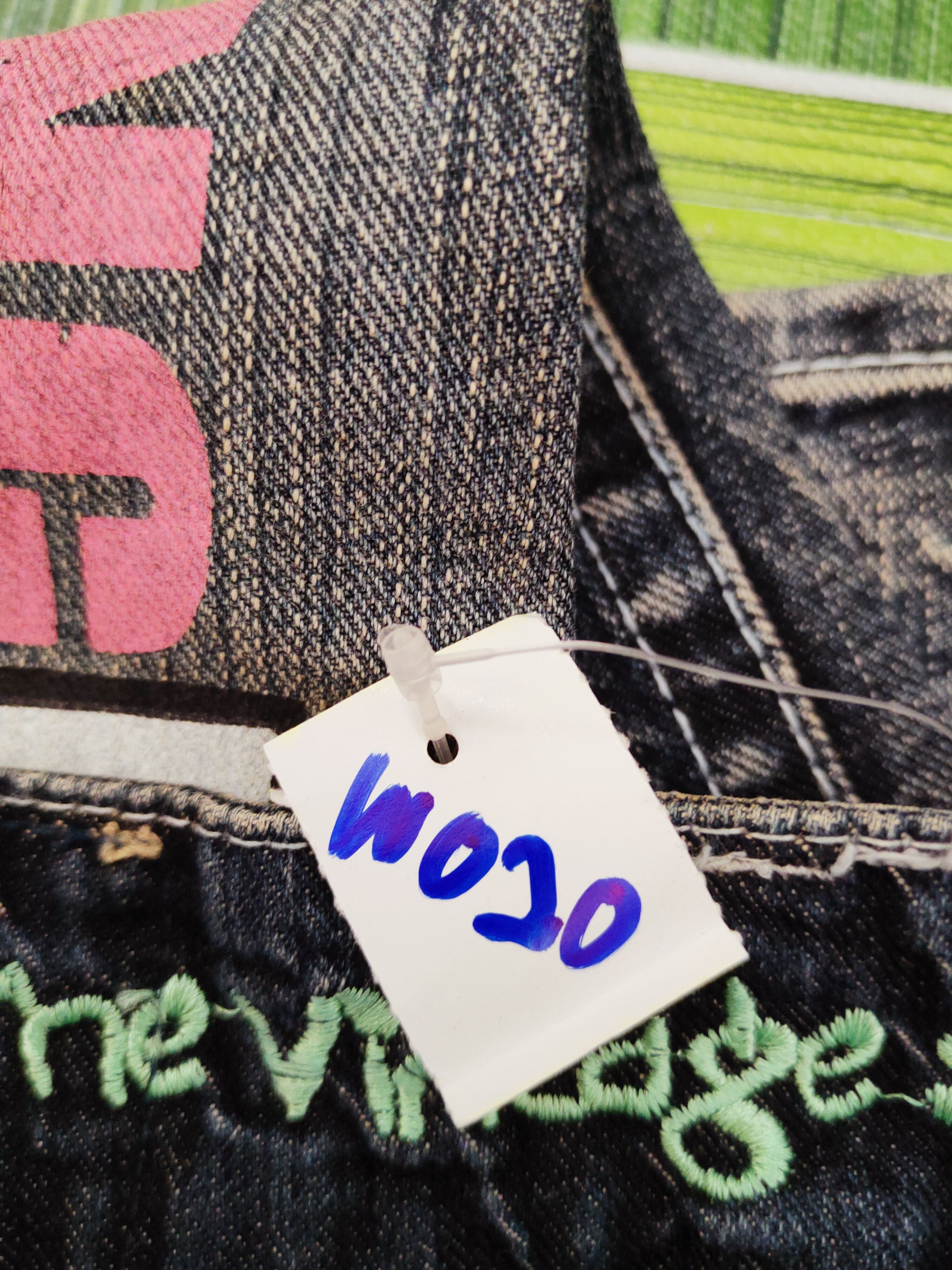 Japanese Brand × Vintage Japan patchwork Dark Blue Distressed Ripped Jeans #W020 Size 29" - 21 Thumbnail