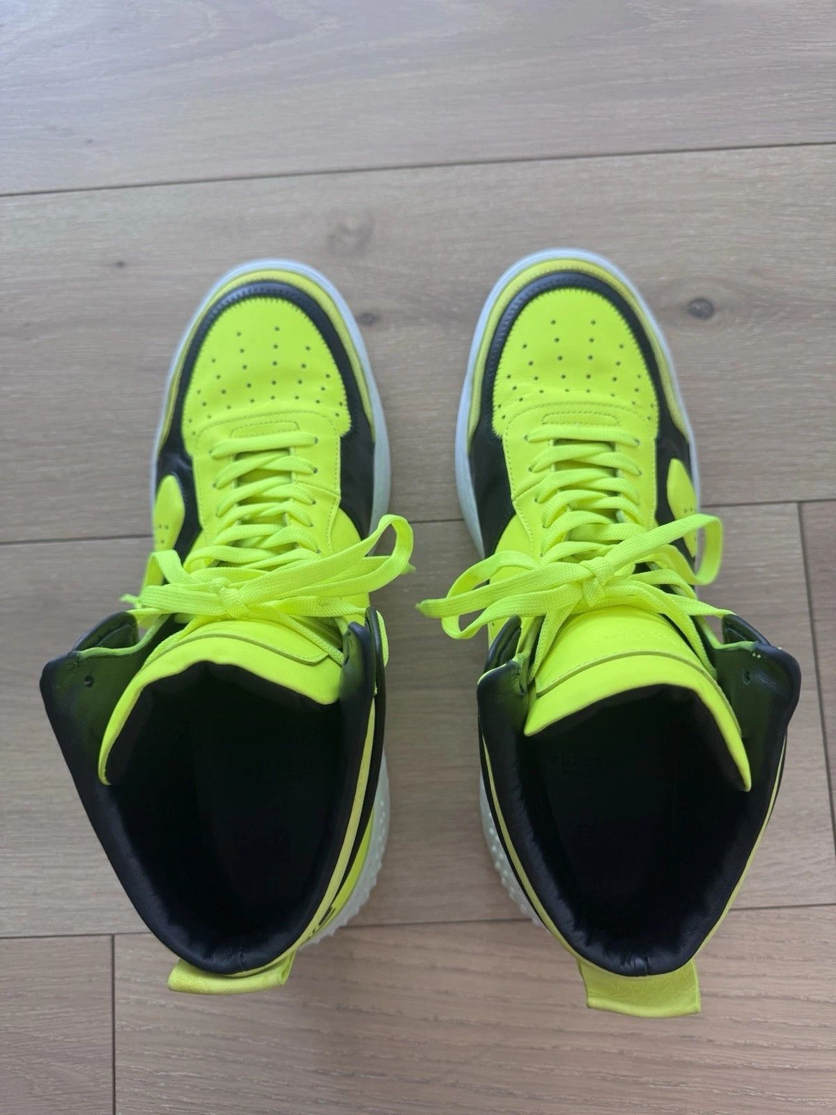 Buscemi Buscemi Mens Basket Neon Yellow High Top SneakerUS 11 Size US 11 / EU 44 - 7 Thumbnail