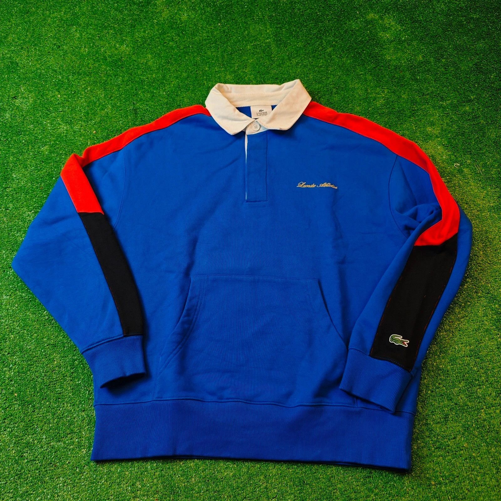 Lacoste Lacoste Polo Sweatshirt blue mens Medium rugby collared Size US M / EU 48-50 / 2 - 1 Thumbnail
