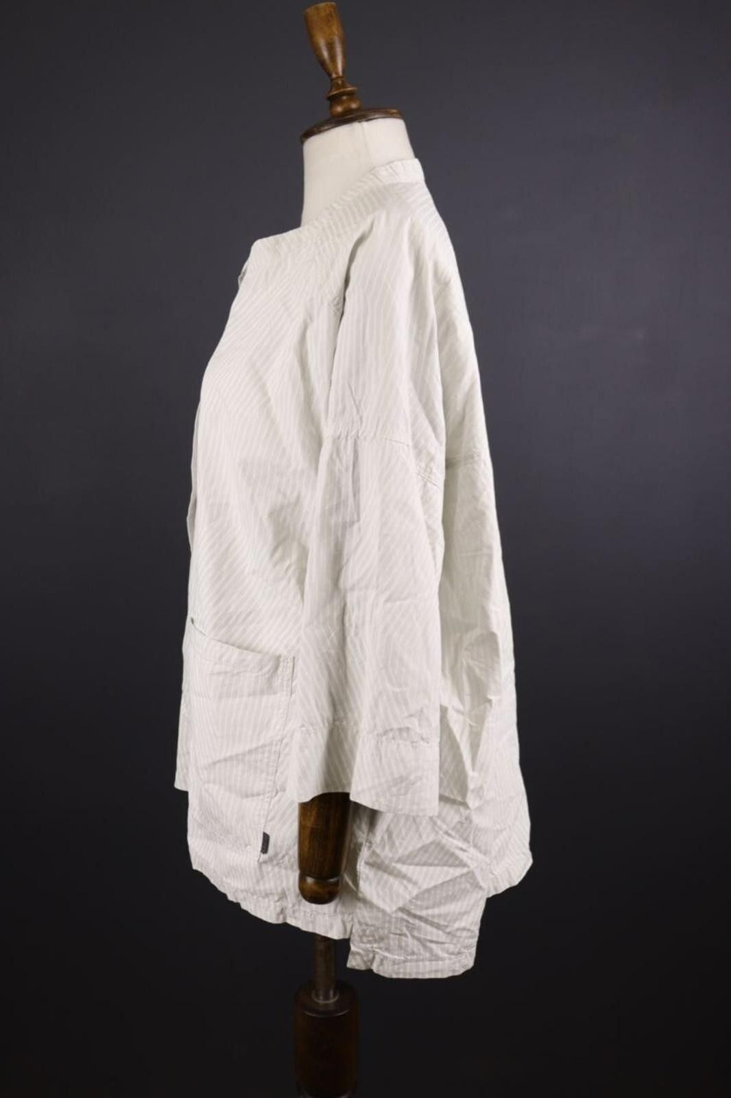 Oscar De La Renta Oska White Relaxed Stripe Tunic Shirt Dress Short Size 4 Size S / US 4 / IT 40 - 4 Thumbnail