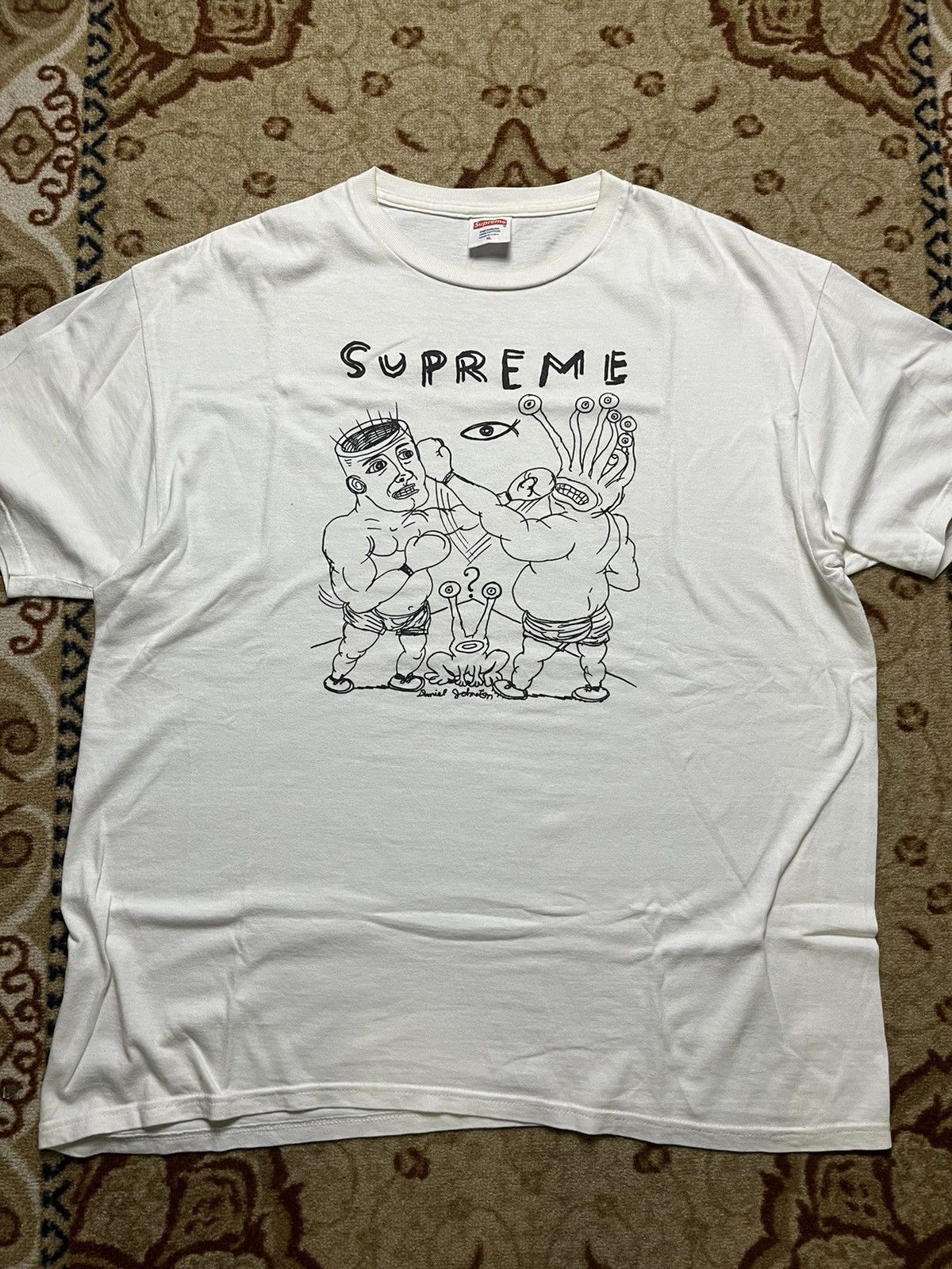 image of Stussy x Supreme Daniel Johnston in White, Men's (Size XL)