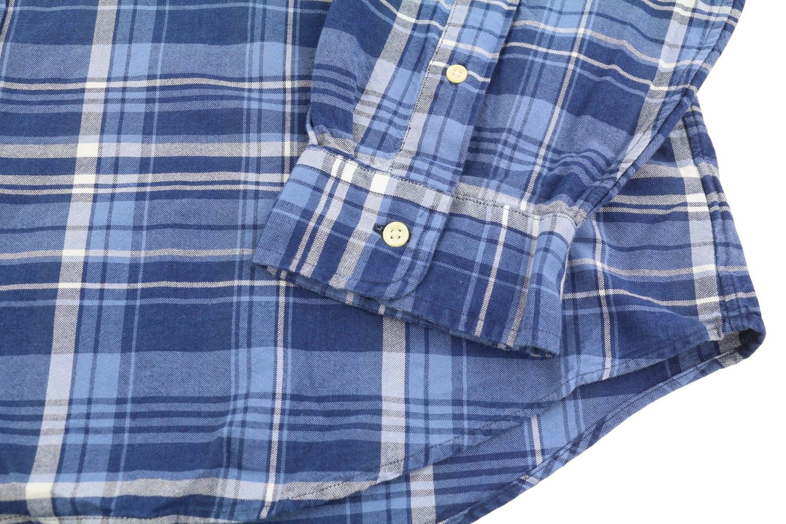 Ralph Lauren 2XL Blue Indigo Oxford Plaid Button-Down Neck Shirt 87009 Size US XXL / EU 58 / 5 - 5 Thumbnail
