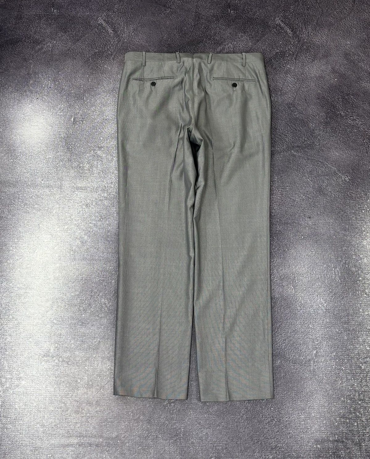 Corneliani Corneliani Men’s Birdseye Pattern Gray Wool Silk Dress Pants Size US 36 / EU 52 - 2 Thumbnail