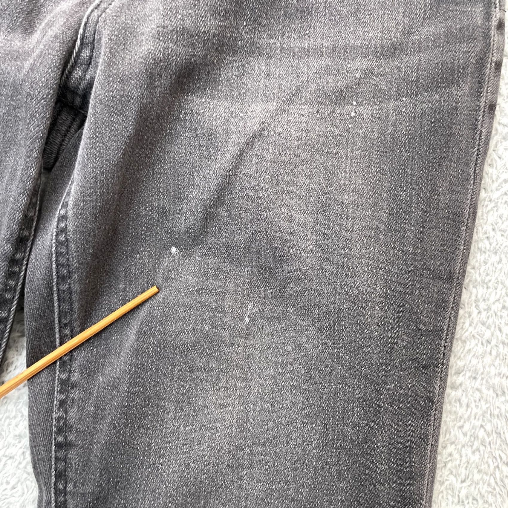 Vintage Flying Monkey Jeans Womens 28x25 Gray Straight Leg Logo Stretch Whiskered Denim Shirt? Size 28" / US 6 / IT 42 - 6 Thumbnail