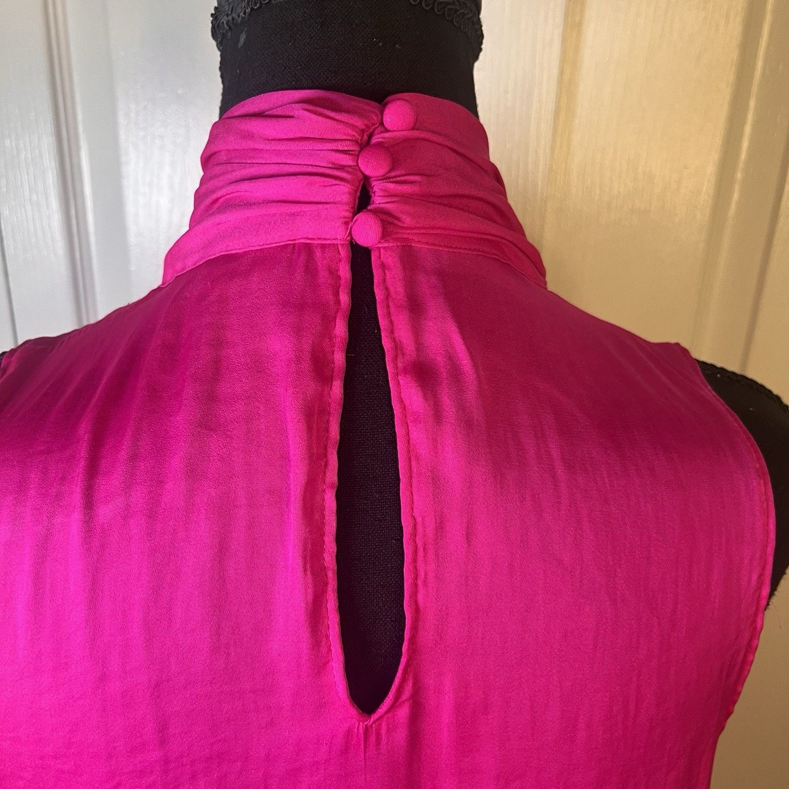 Other Naked Zebra Tank Top Sz S Hot Pink Twisted High Neck Barbie Size S / US 4 / IT 40 - 5 Thumbnail