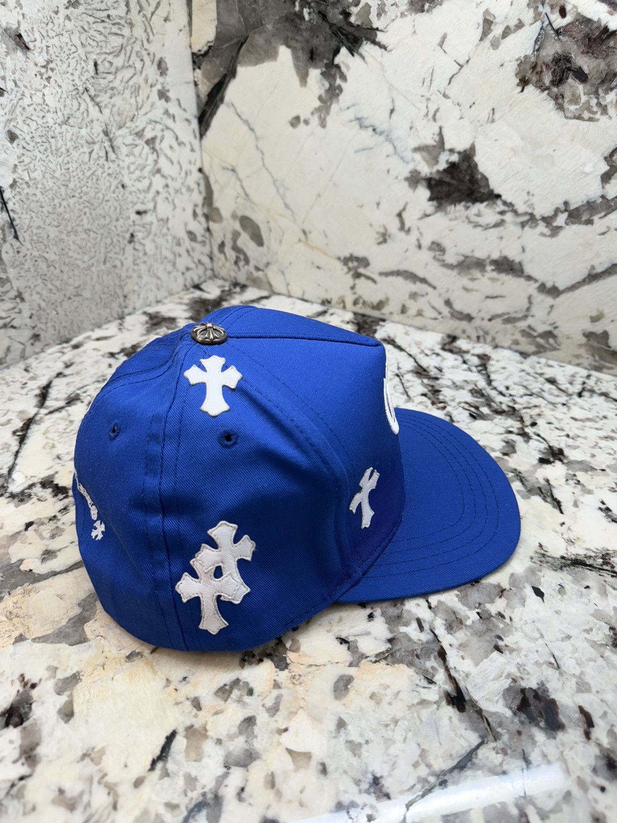 Chrome Hearts Chrome Hearts Cross Patch Hat Blue White Baseball Cap Size ONE SIZE - 7 Thumbnail