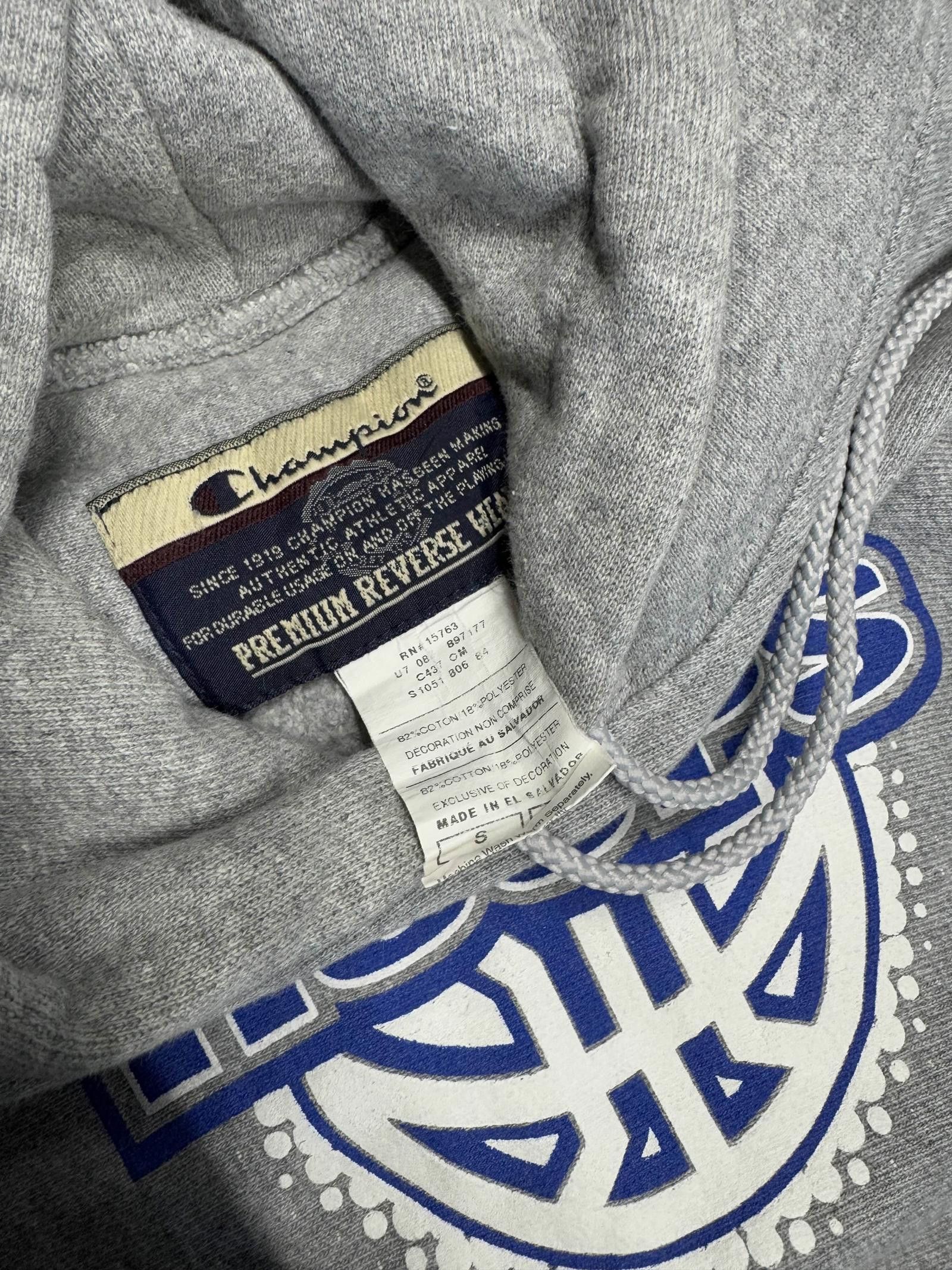 Champion Vintage Toppers Hoops Hoodie Grey Medium Size US S / EU 44-46 / 1 - 5 Thumbnail