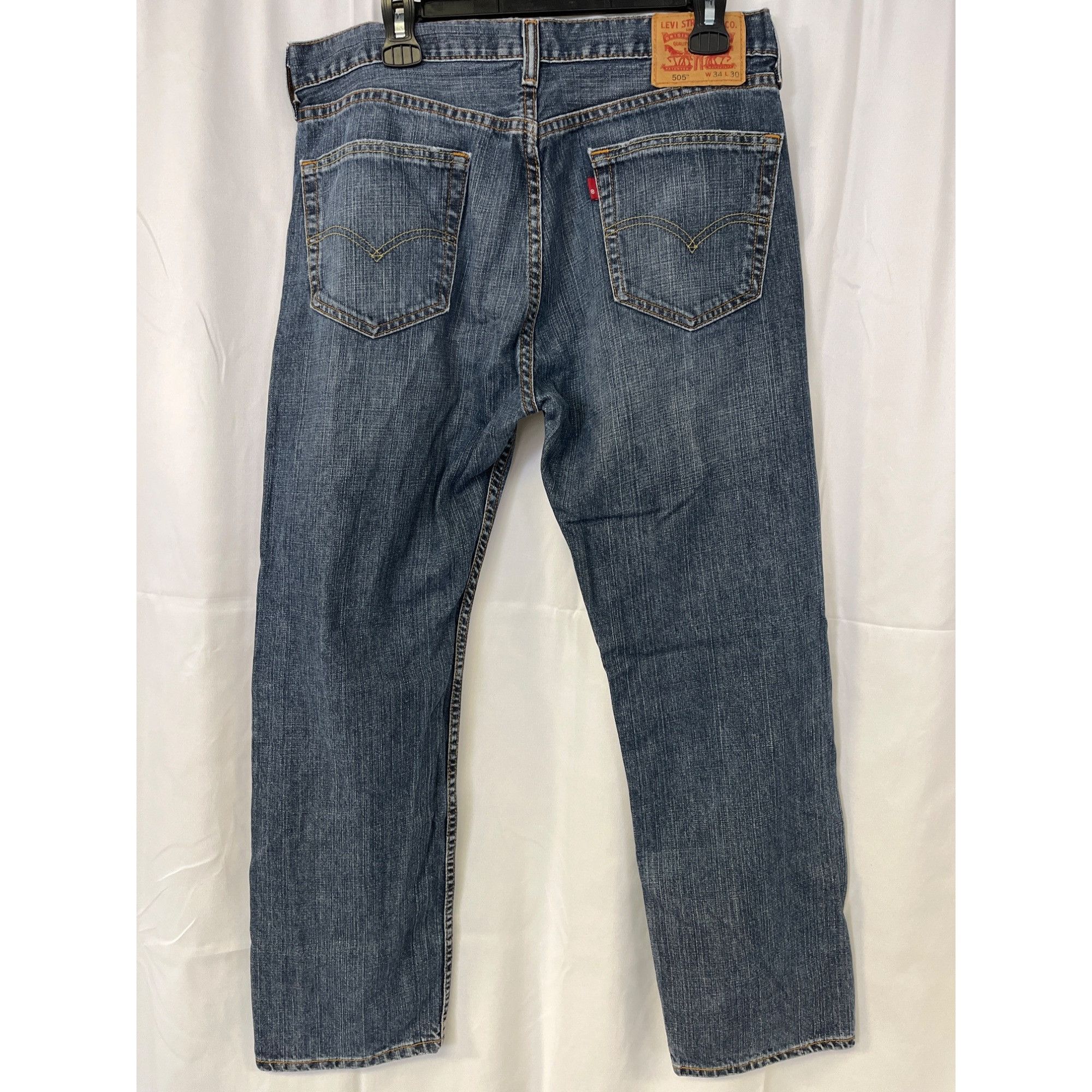 Levi's Levi's 505 Men's Blue Jeans/Straight Leg 34x30 SKU 5924 Size US 34 / EU 50 - 2 Thumbnail