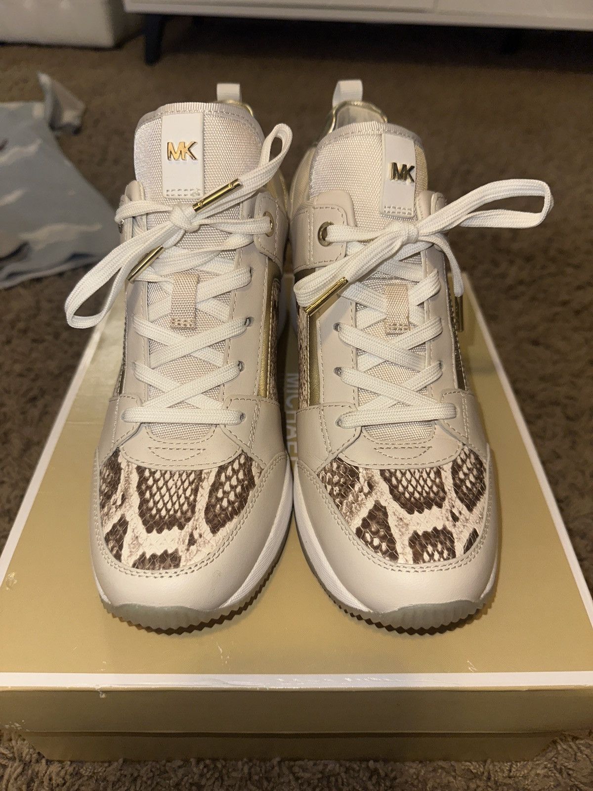 Michael Kors MICHAEL Michael Kors Georgie Trainer Wedge Sneakers Size US 7.5 / IT 37.5 - 4 Thumbnail