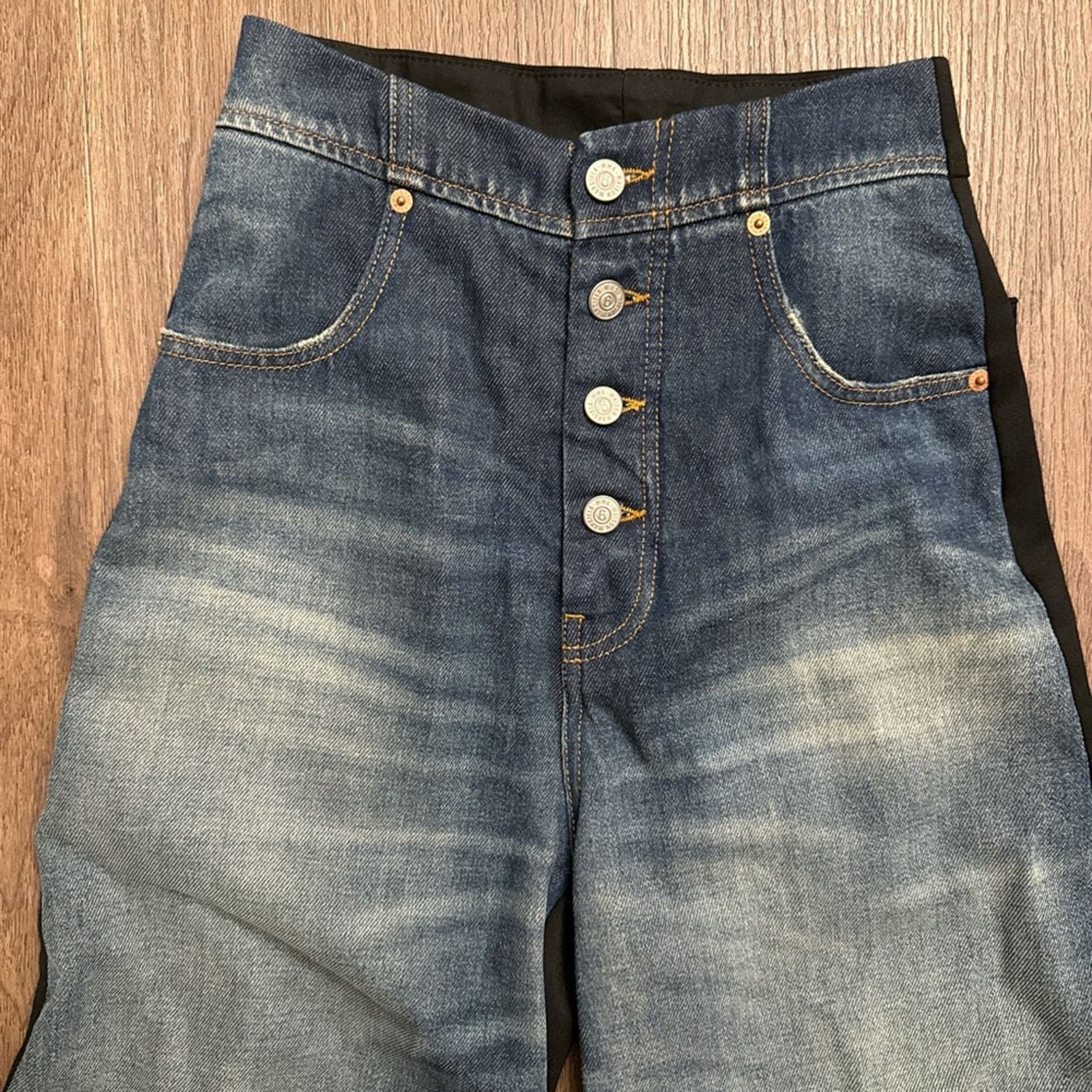 Maison Margiela Maison margiela split denim high waisted barrel jeans xs Size 25" / US 0 / IT 36 - 2 Thumbnail