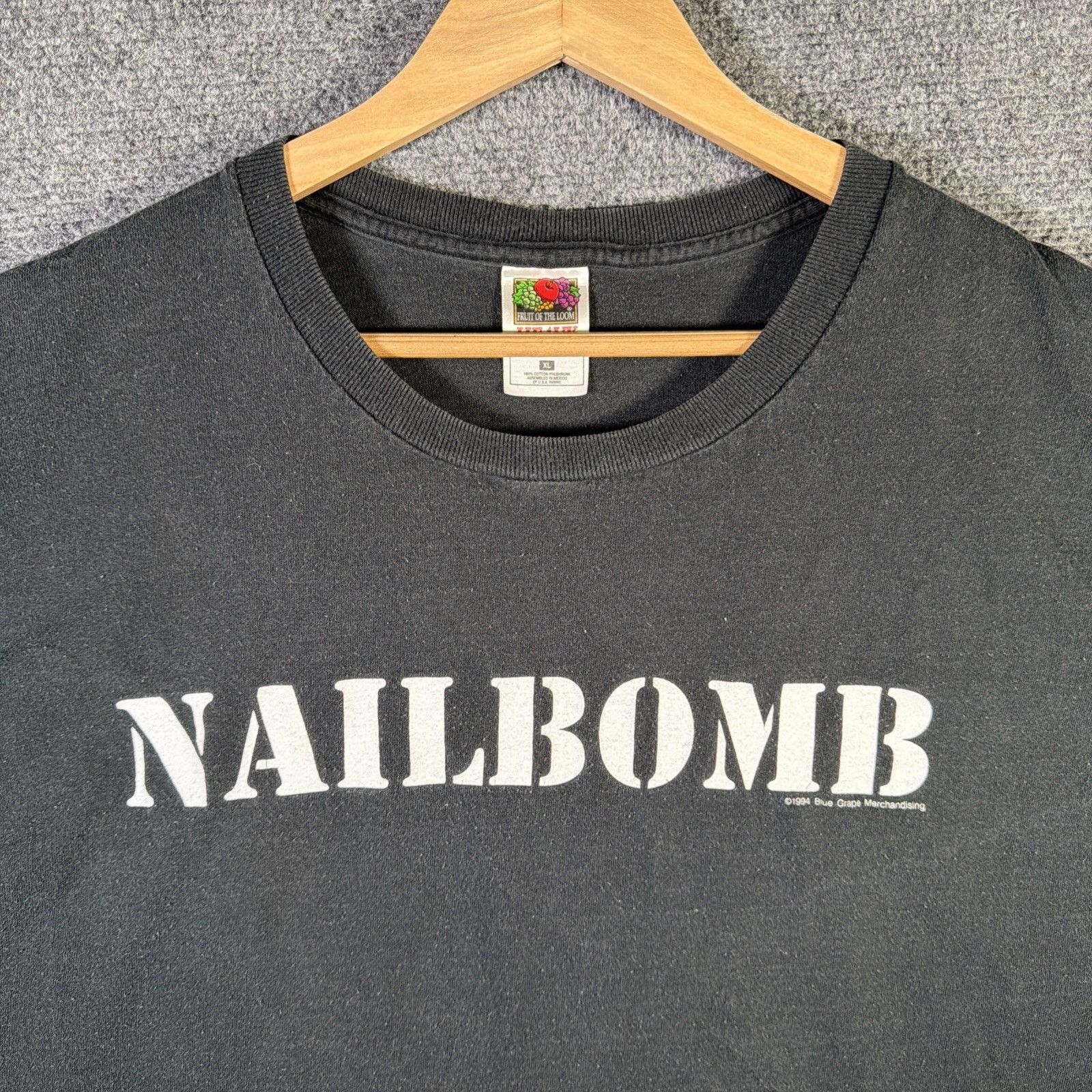 Band Tees Vintage Nailbomb Shirt Mens XL Black 90s Band Punk Loser Size US XL / EU 56 / 4 - 1 Thumbnail