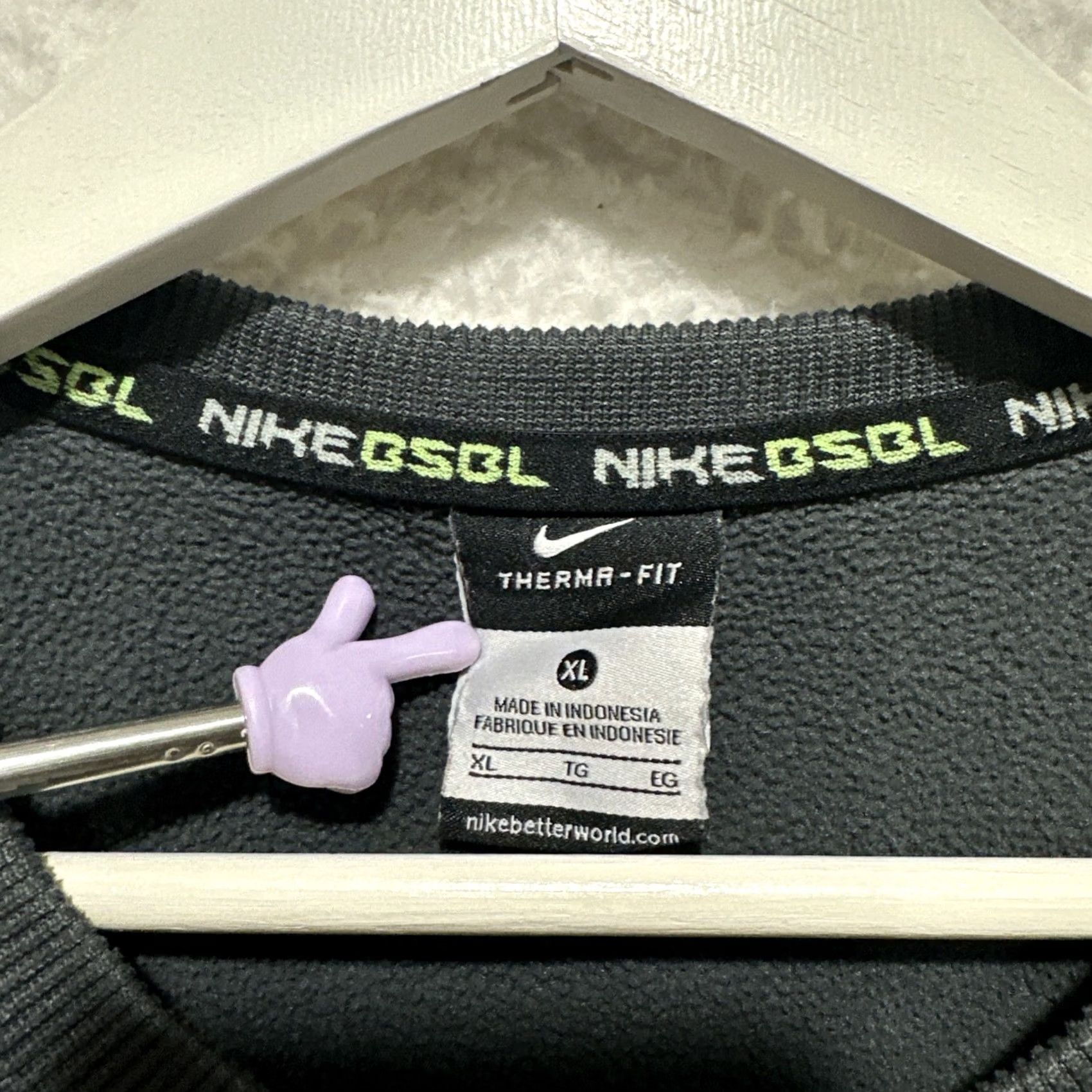 Nike Nike Men's BSBL Baseball Therma-Fit Sweatshirt XL Black Gray Pullover Size US XL / EU 56 / 4 - 3 Thumbnail