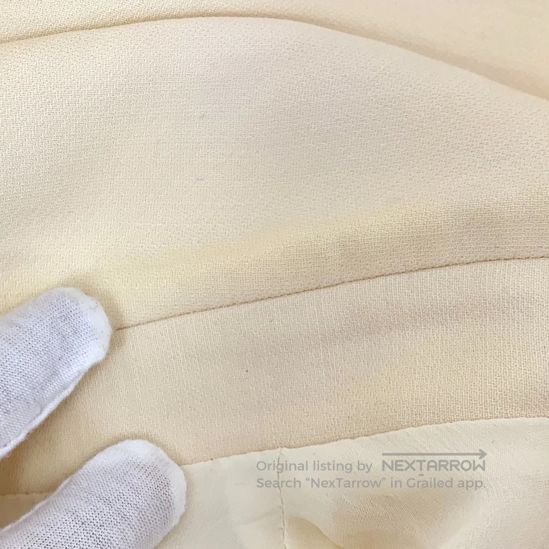 Dior Dior Beige Wool Notched Lapel Single Breasted Short Sleeve Size XS / US 0-2 / IT 36-38 - 7 Thumbnail
